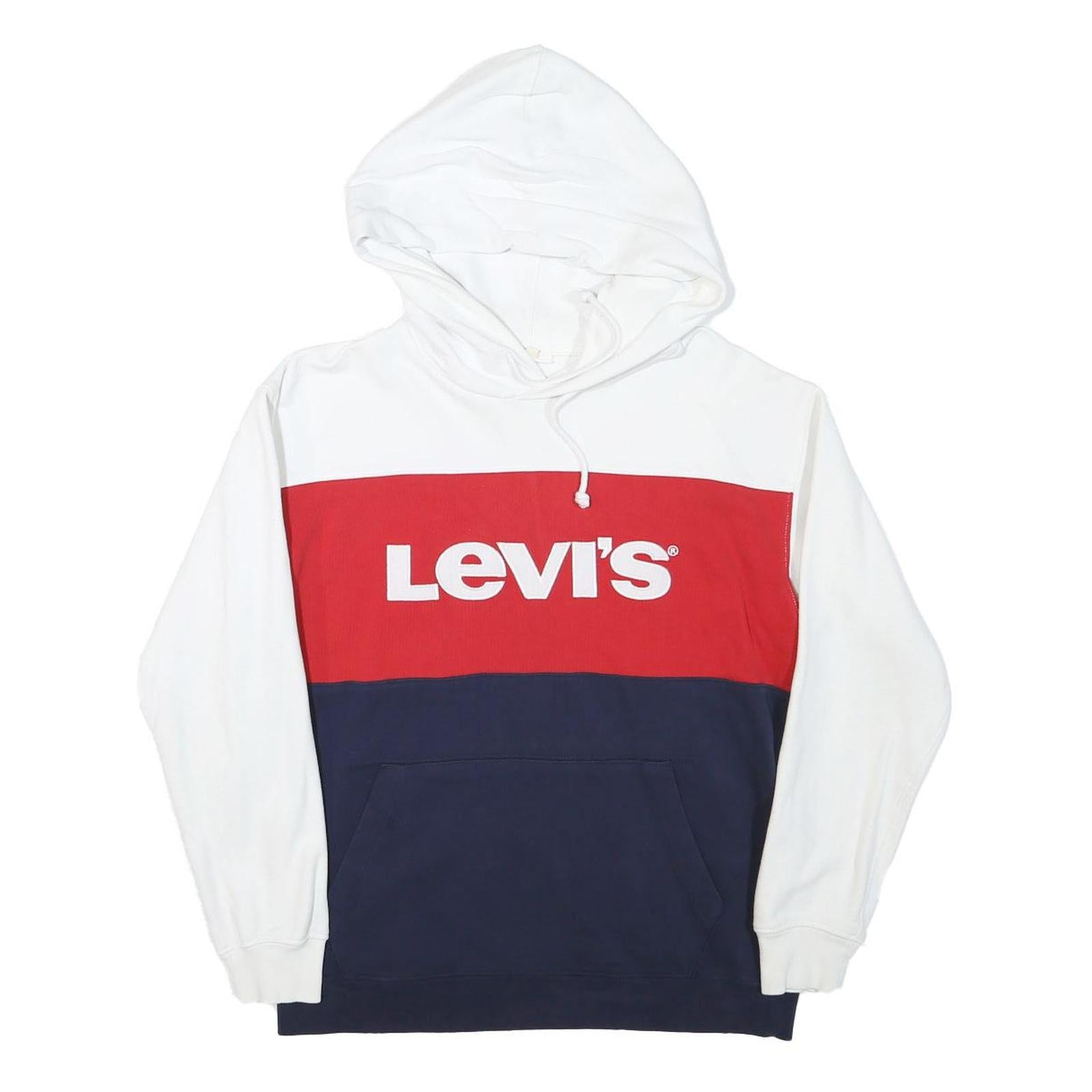 Buy LEVI'S Mens White Red & Navy Colourblock Hoodie XS Cotton Blend Casual Refurbished - $40.29 LEVI'S Mens White Red & Navy Colourblock Hoodie XS Cotton Blend Casual Refurbished - N/A refurbished available on Cerqular