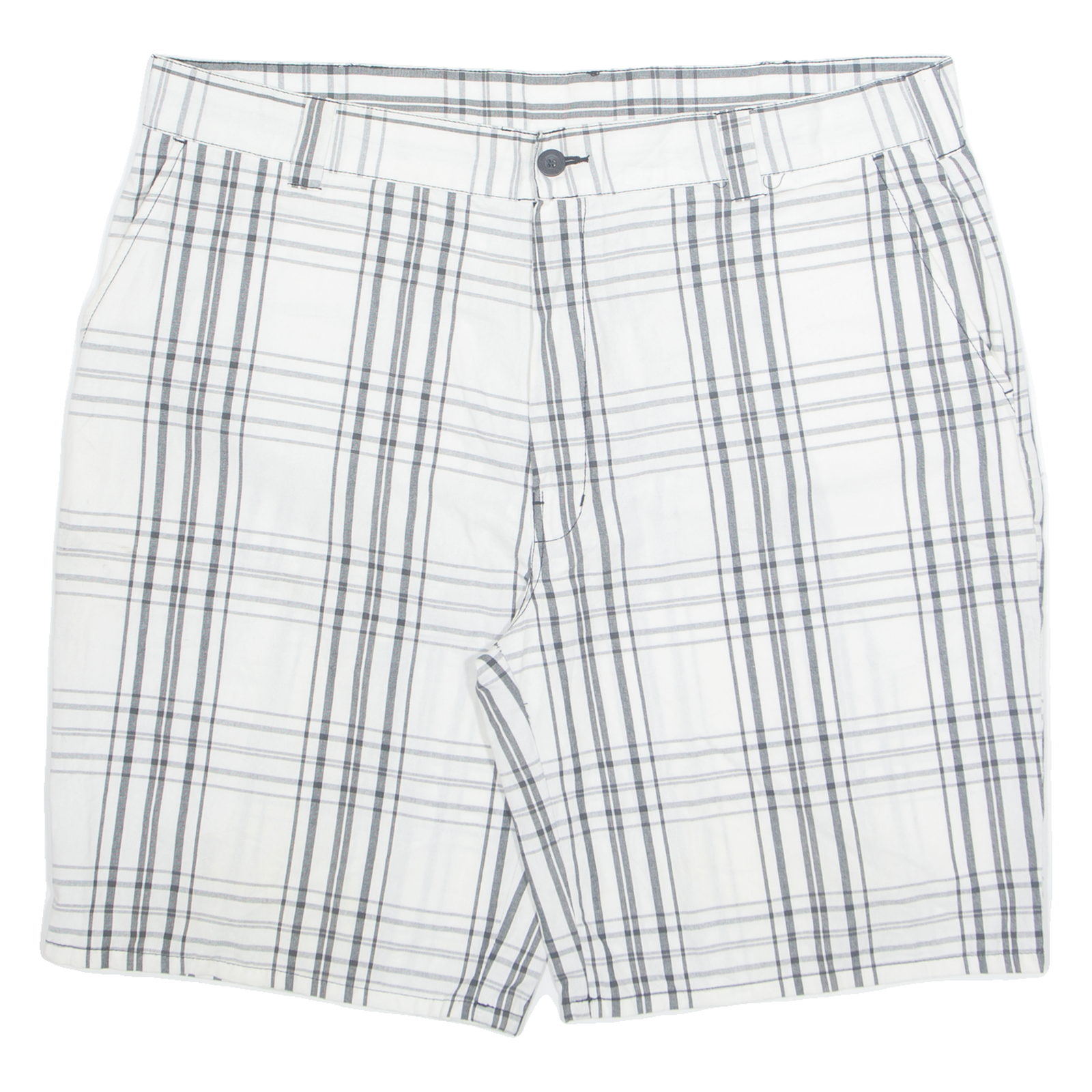 DICKIES Mens Casual Shorts White Check 2XL W40 Refurbished - N/A refurbished available on Cerqular