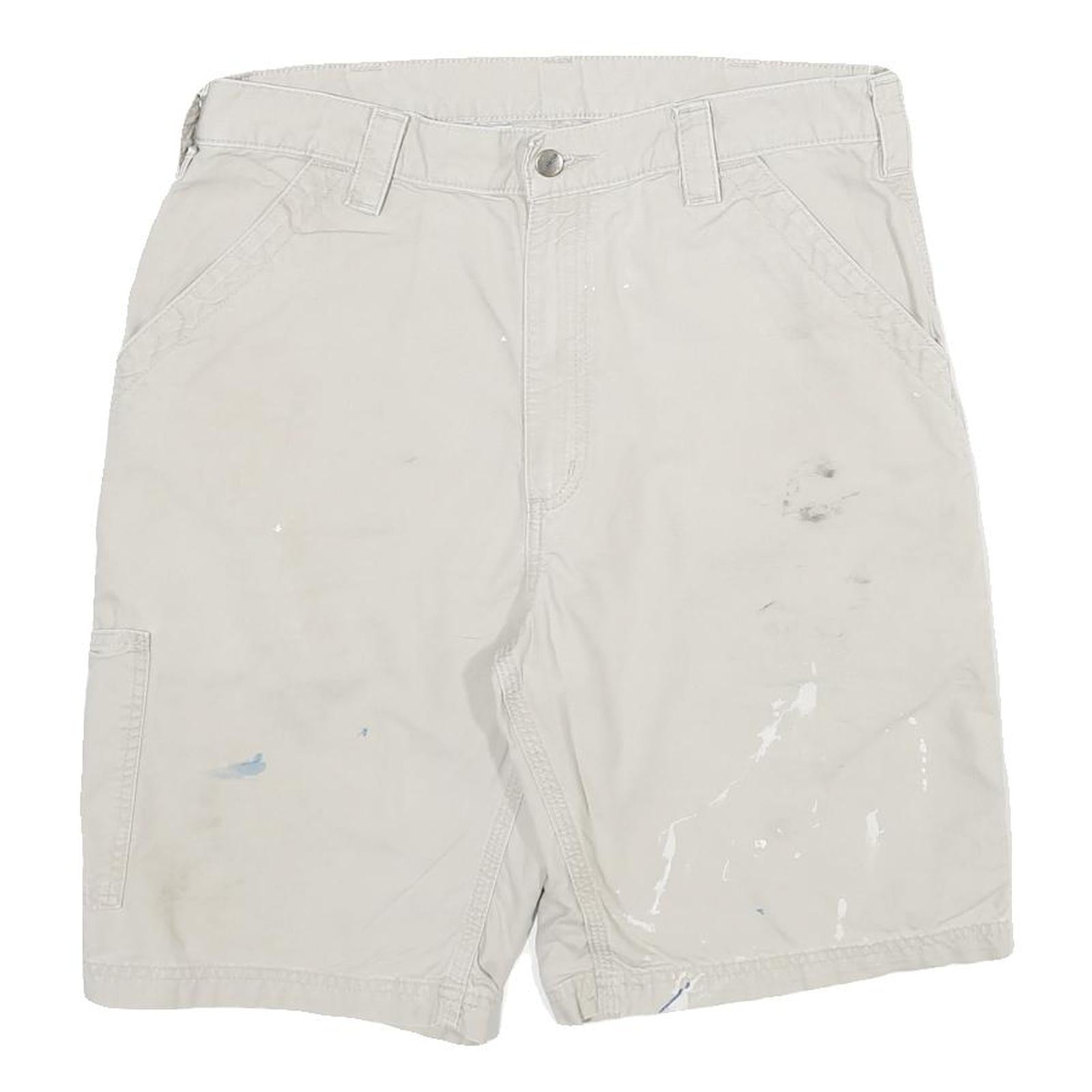 CARHARTT Mens Shorts Beige Casual L W34 Workwear Sturdy Cotton Refurbished - N/A refurbished available on Cerqular