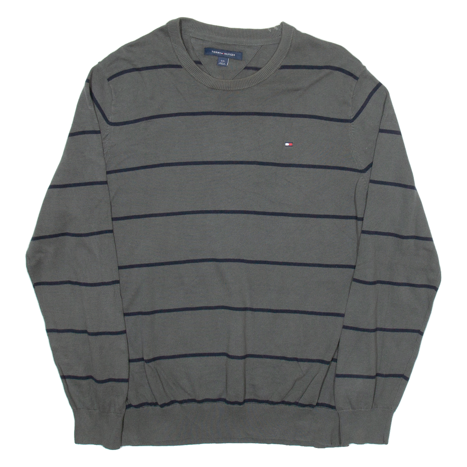 Buy TOMMY HILFIGER Mens Patterned Jumper Grey Striped Tight Knit L Refurbished - $36.39 TOMMY HILFIGER Mens Patterned Jumper Grey Striped Tight Knit L Refurbished - N/A refurbished available on Cerqular