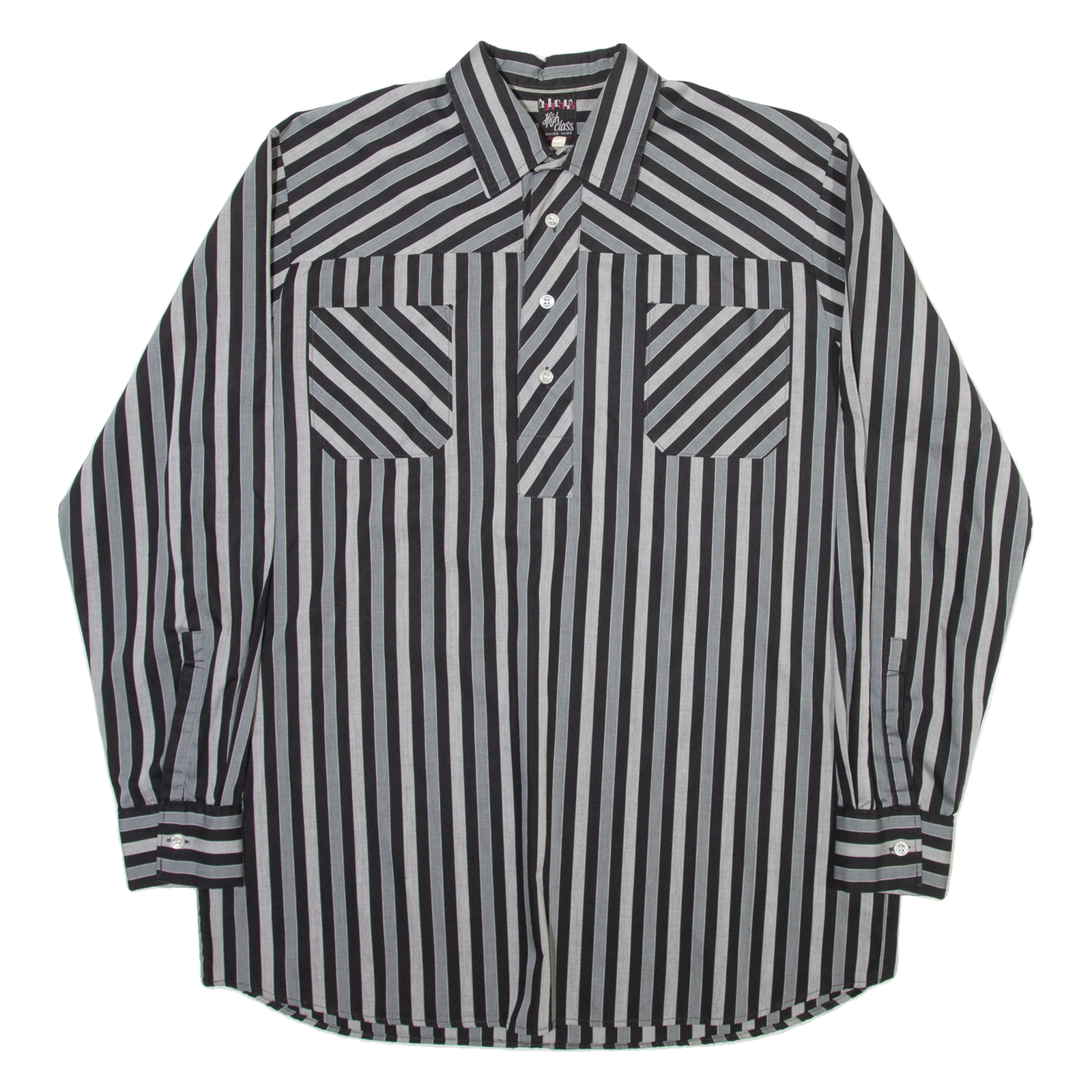 Buy HIGH CLASS Mens Shirt Grey Striped Long Sleeve M Refurbished - $18.19 HIGH CLASS Mens Shirt Grey Striped Long Sleeve M Refurbished - N/A refurbished available on Cerqular