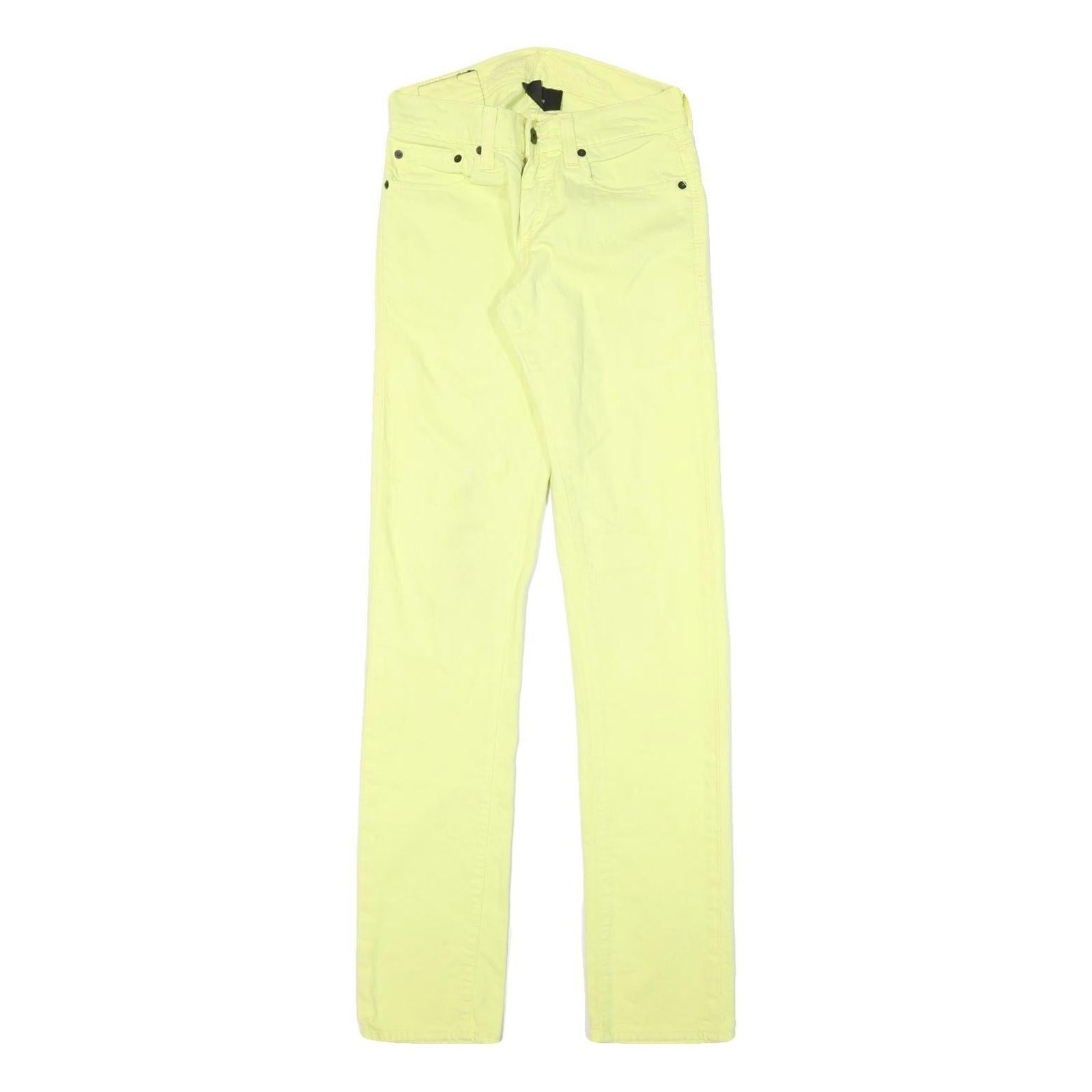 LEVI'S 511 Slim Womens Jeans Yellow Slim Cotton Blend W26 L33 Stylish Zip Refurbished - N/A refurbished available on Cerqular