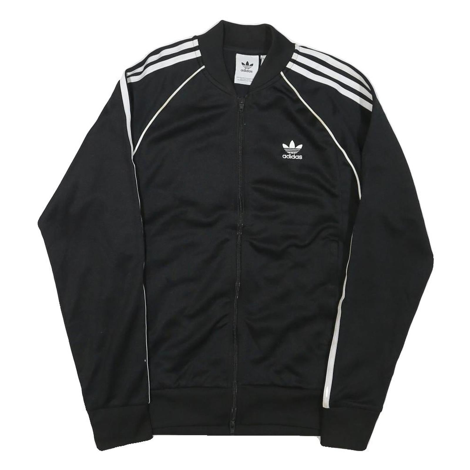 Buy ADIDAS Mens Black & White Sports Track Jacket M Polyester Blend Zip Classic Refurbished - $36.39 ADIDAS Mens Black & White Sports Track Jacket M Polyester Blend Zip Classic Refurbished - N/A refurbished available on Cerqular