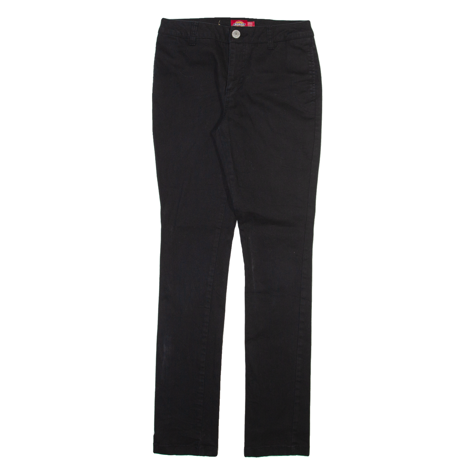 DICKIES Womens Trousers Black Slim Straight W26 L31 Refurbished - N/A refurbished available on Cerqular
