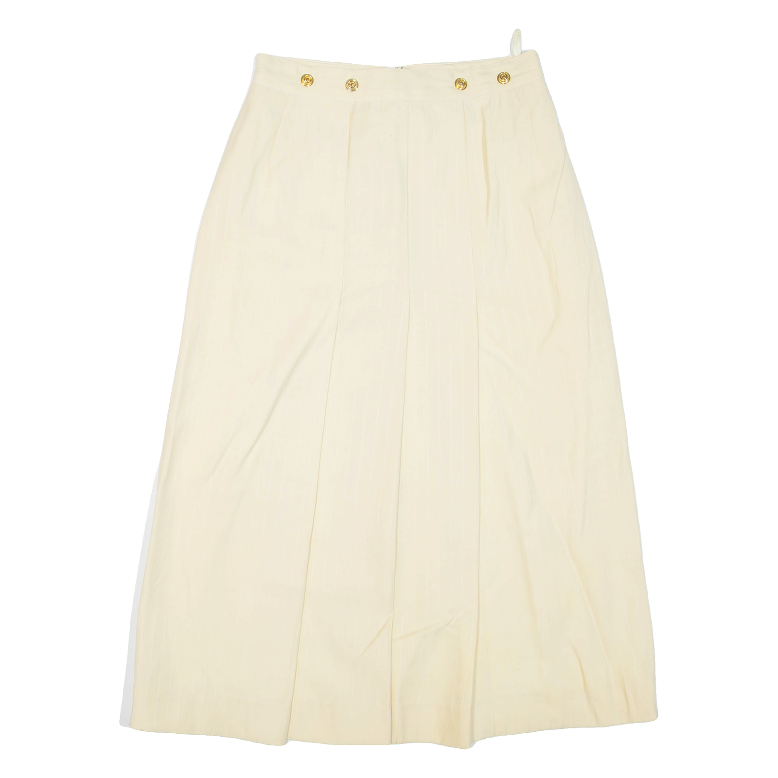 Womens A-Line Skirt Yellow Knee Length Striped XS Refurbished - N/A refurbished available on Cerqular