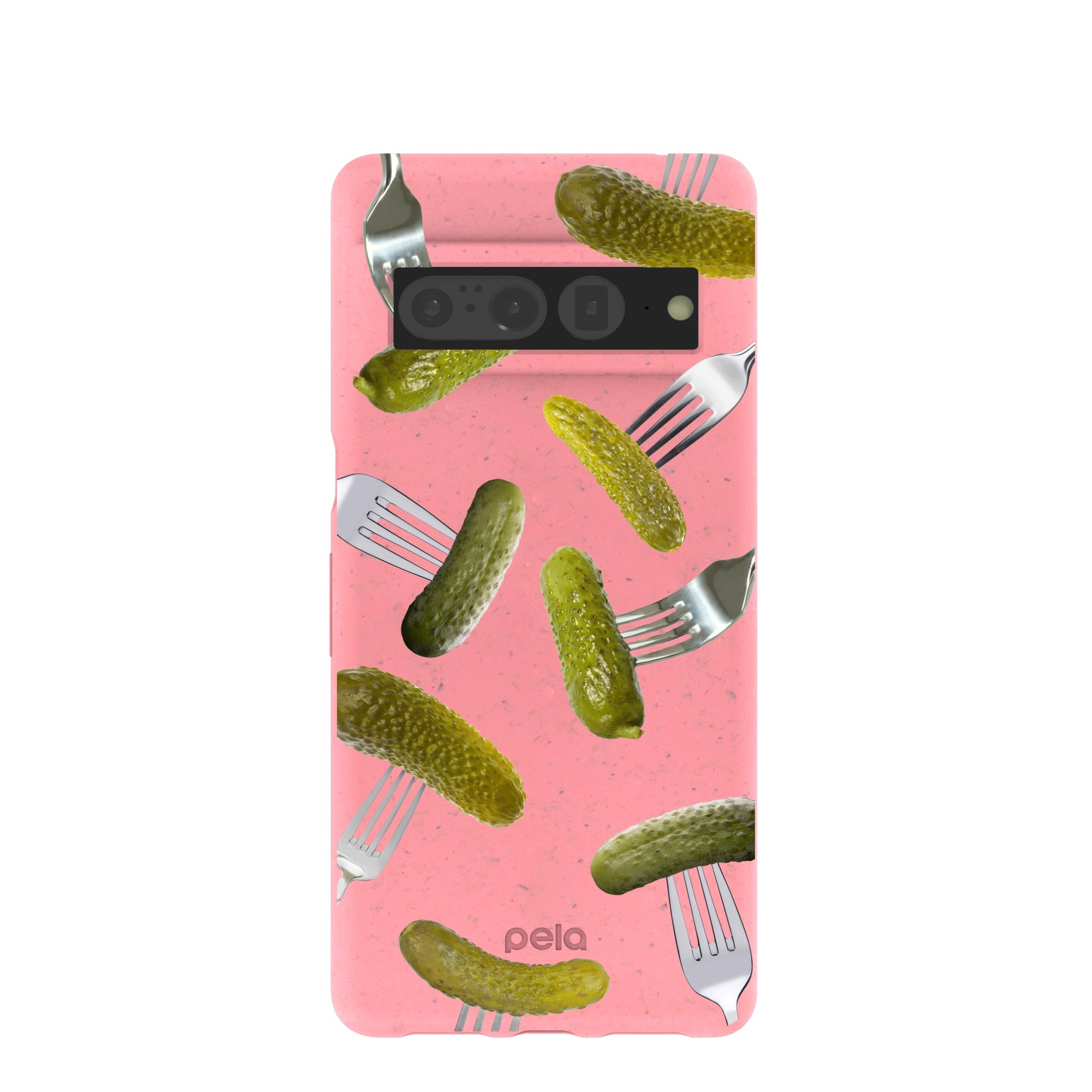 Bubblegum Pink Pickle Party Google Pixel 7 Pro Case Refurbished - Pela Case refurbished available on Cerqular