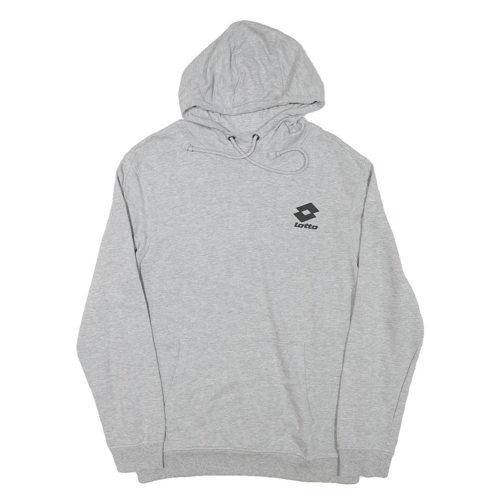 LOTTO Mens Grey Pullover Hoodie M Cotton Blend Hooded Sweatshirt Refurbished - N/A refurbished available on Cerqular