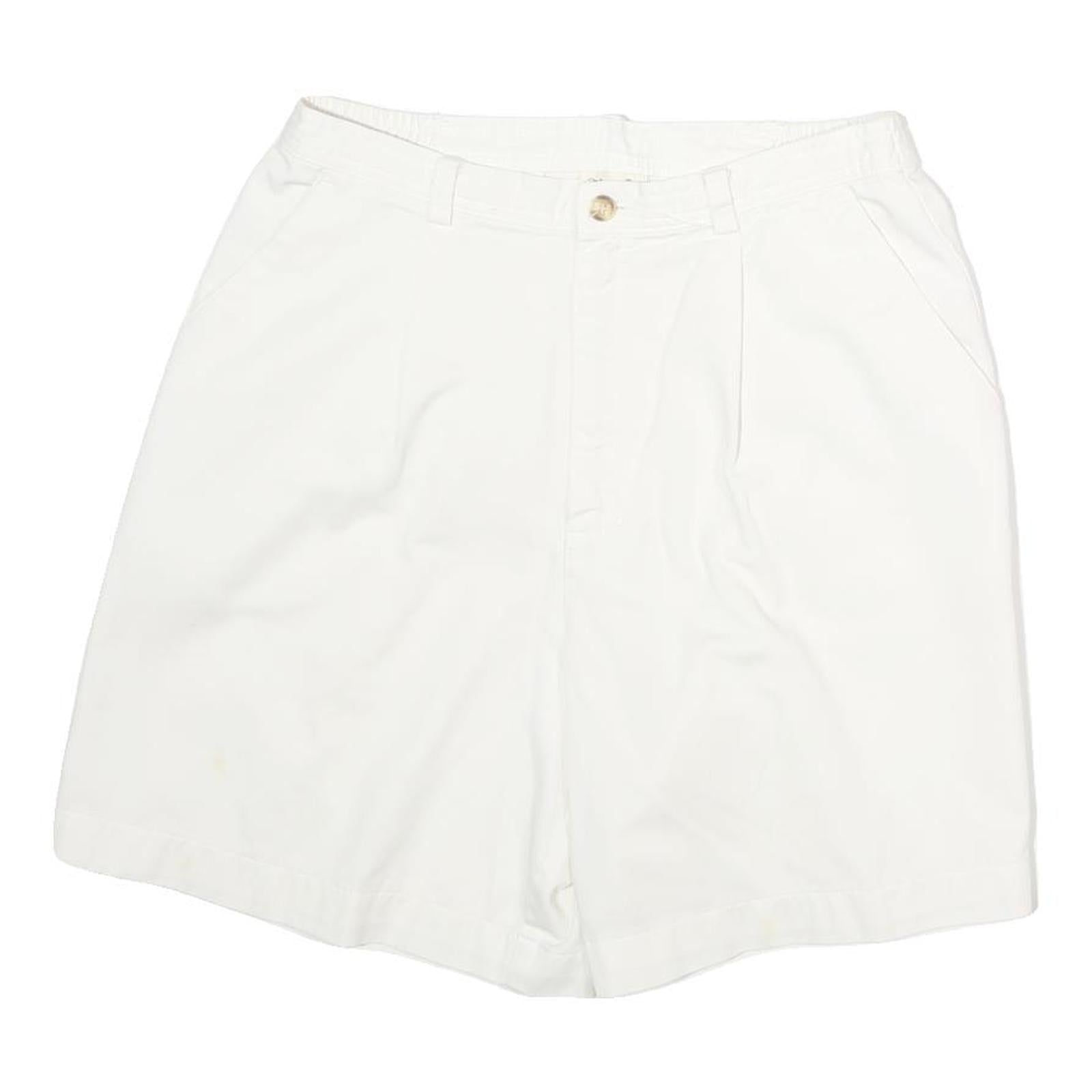 ST JOHNS BAY Womens White Casual Cotton Shorts M W30 Comfortable Lightweight Refurbished - N/A refurbished available on Cerqular