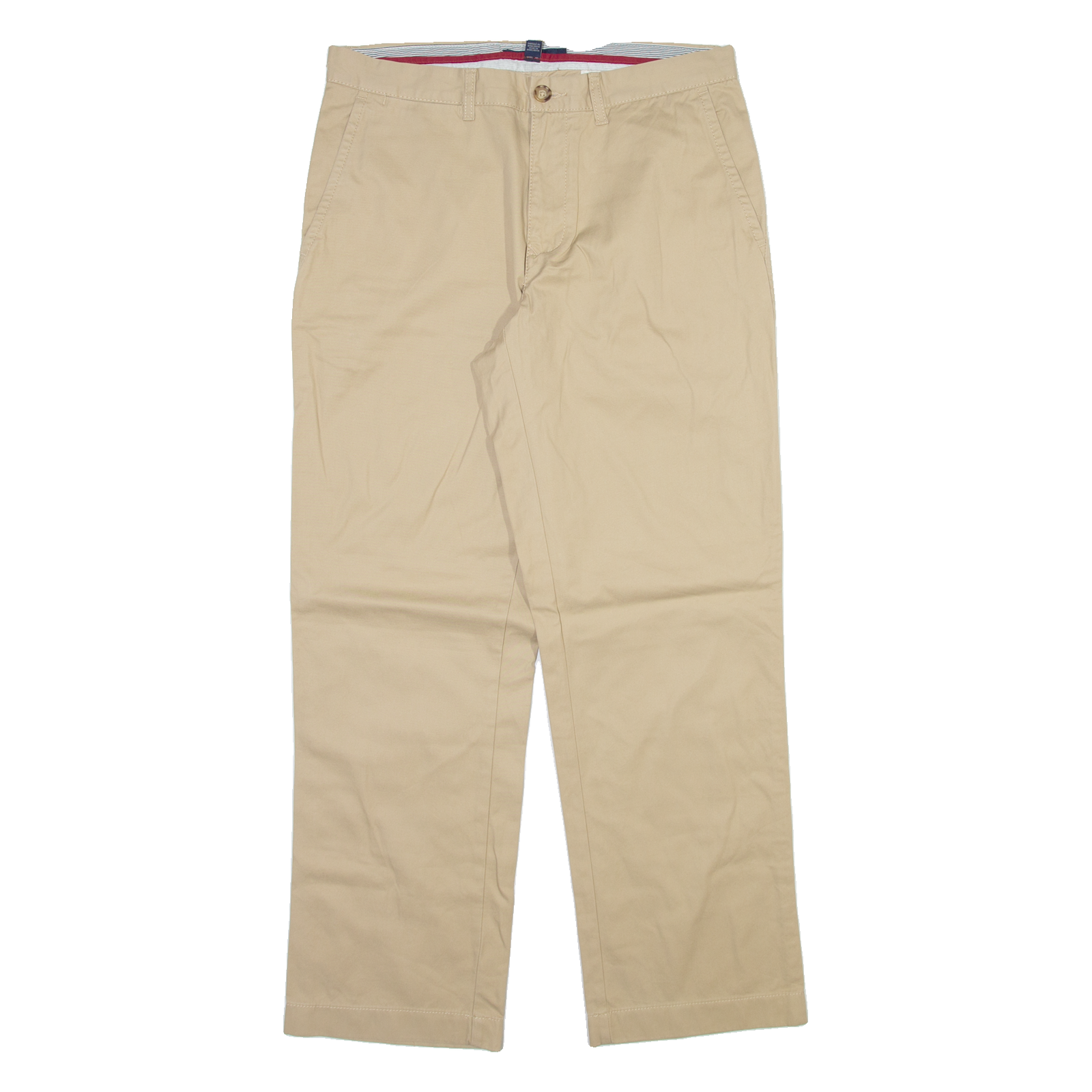 TOMMY HILFIGER Mens Trousers Beige Regular Straight W32 L30 Refurbished - N/A refurbished available on Cerqular