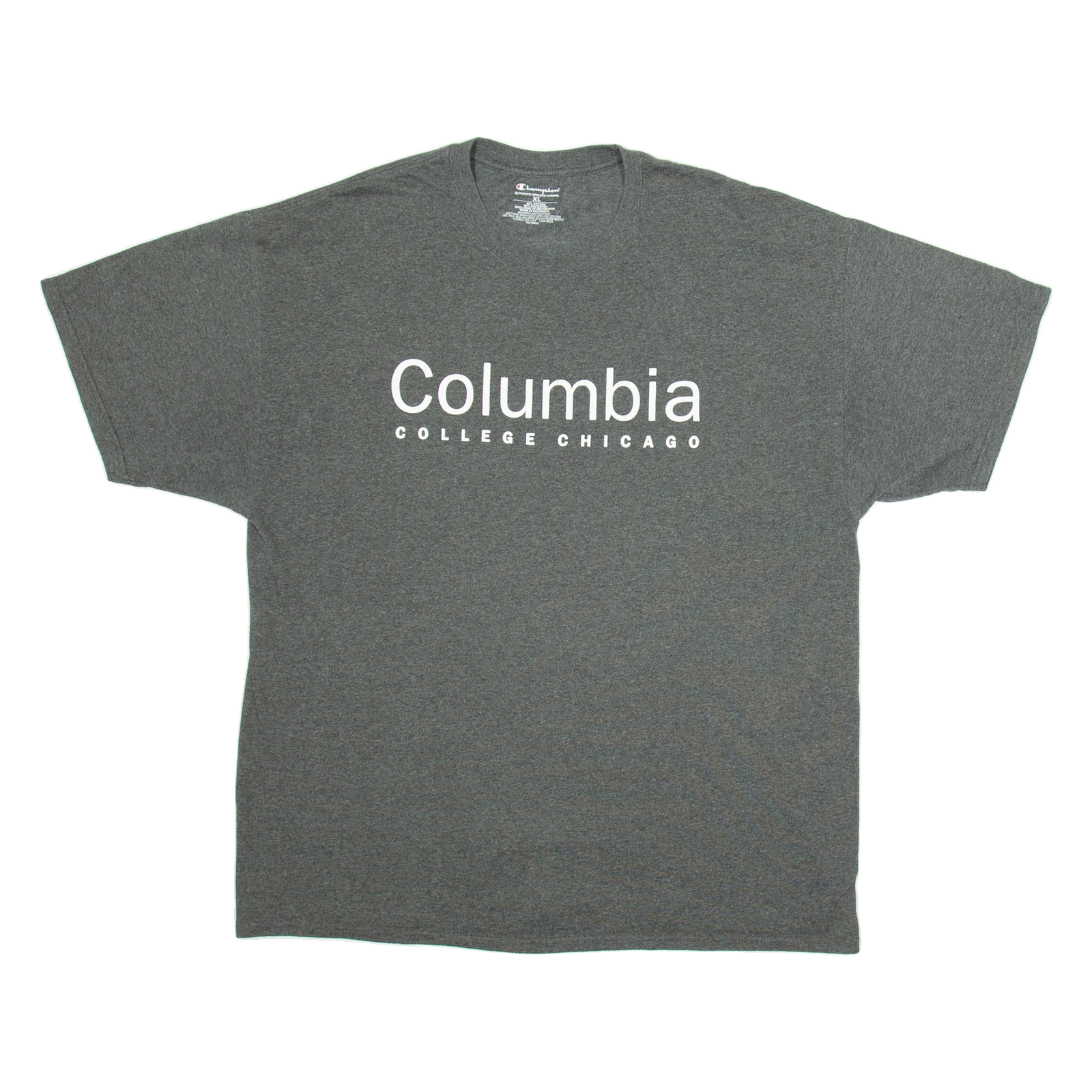 CHAMPION Columbia College Chicago Mens T-Shirt Grey USA XL Refurbished - N/A refurbished available on Cerqular