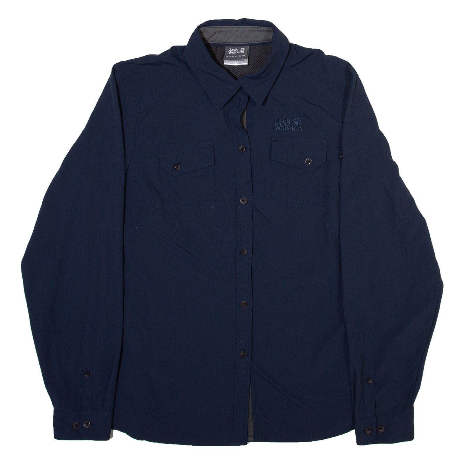 JACK WOLFSKIN Womens Plain Shirt Blue Long Sleeve M Refurbished - N/A refurbished available on Cerqular