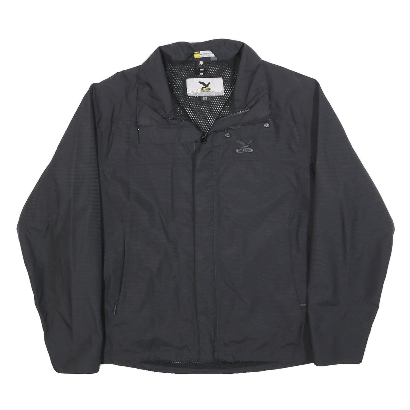 SALEWA Mens Black Jacket S Polyester Blend Plain Lightweight Zip Outdoor Refurbished - N/A refurbished available on Cerqular