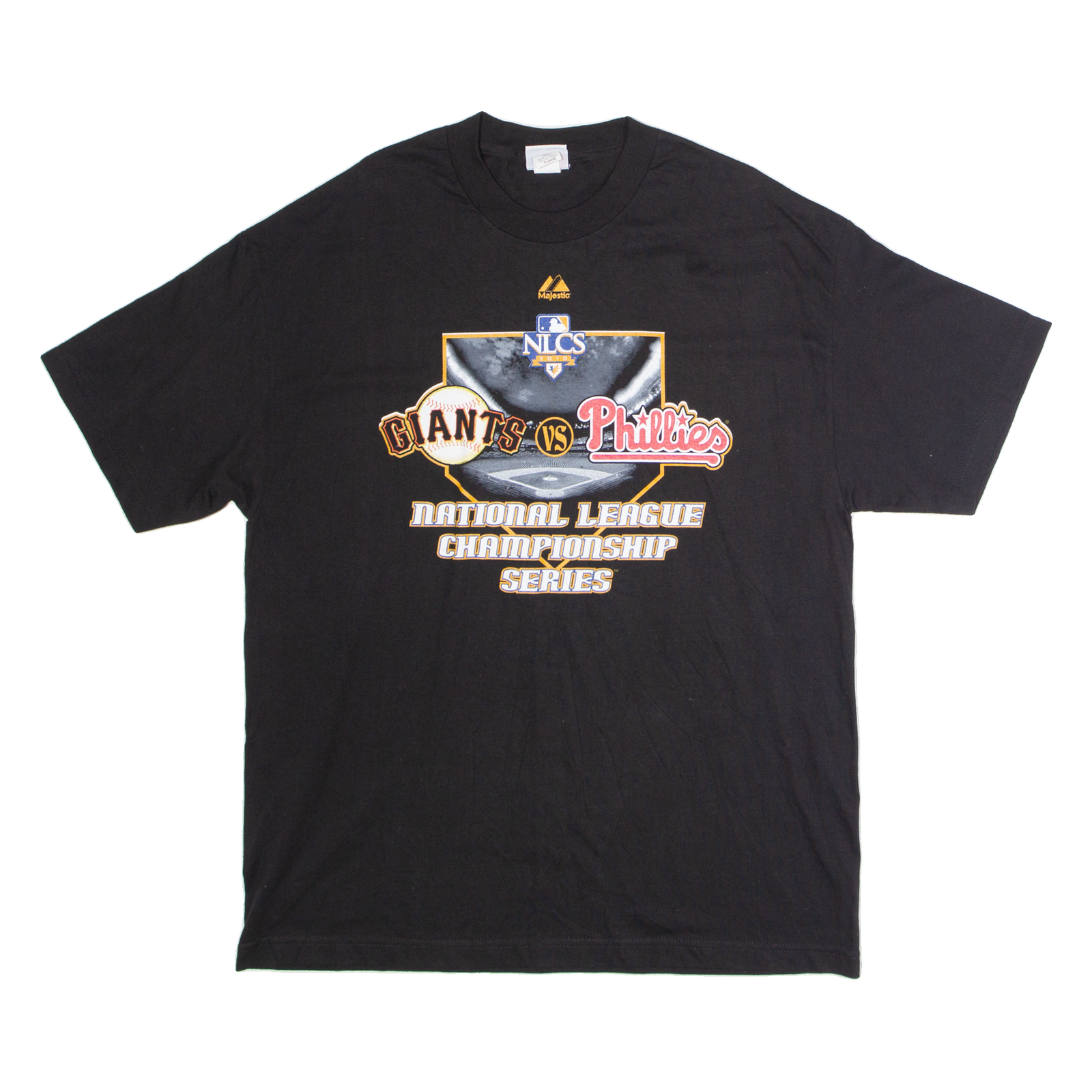 Buy MAJESTIC NLCS 2010 San Francisco Giants Vs Philadelphia Phillies Mens T-Shirt Black USA XL Refurbished - $31.19 MAJESTIC NLCS 2010 San Francisco Giants Vs Philadelphia Phillies Mens T-Shirt Black USA XL Refurbished - N/A refurbished available on Cerqular