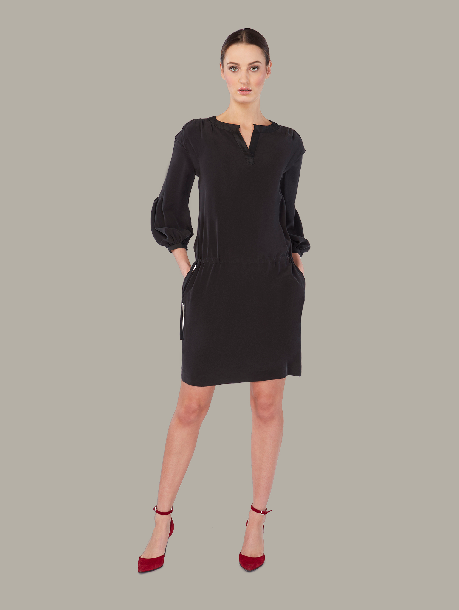 MOKARA | 2-Way Silk Shift Dress | Colour: BLACK | Size: M Refurbished - N/A refurbished available on Cerqular