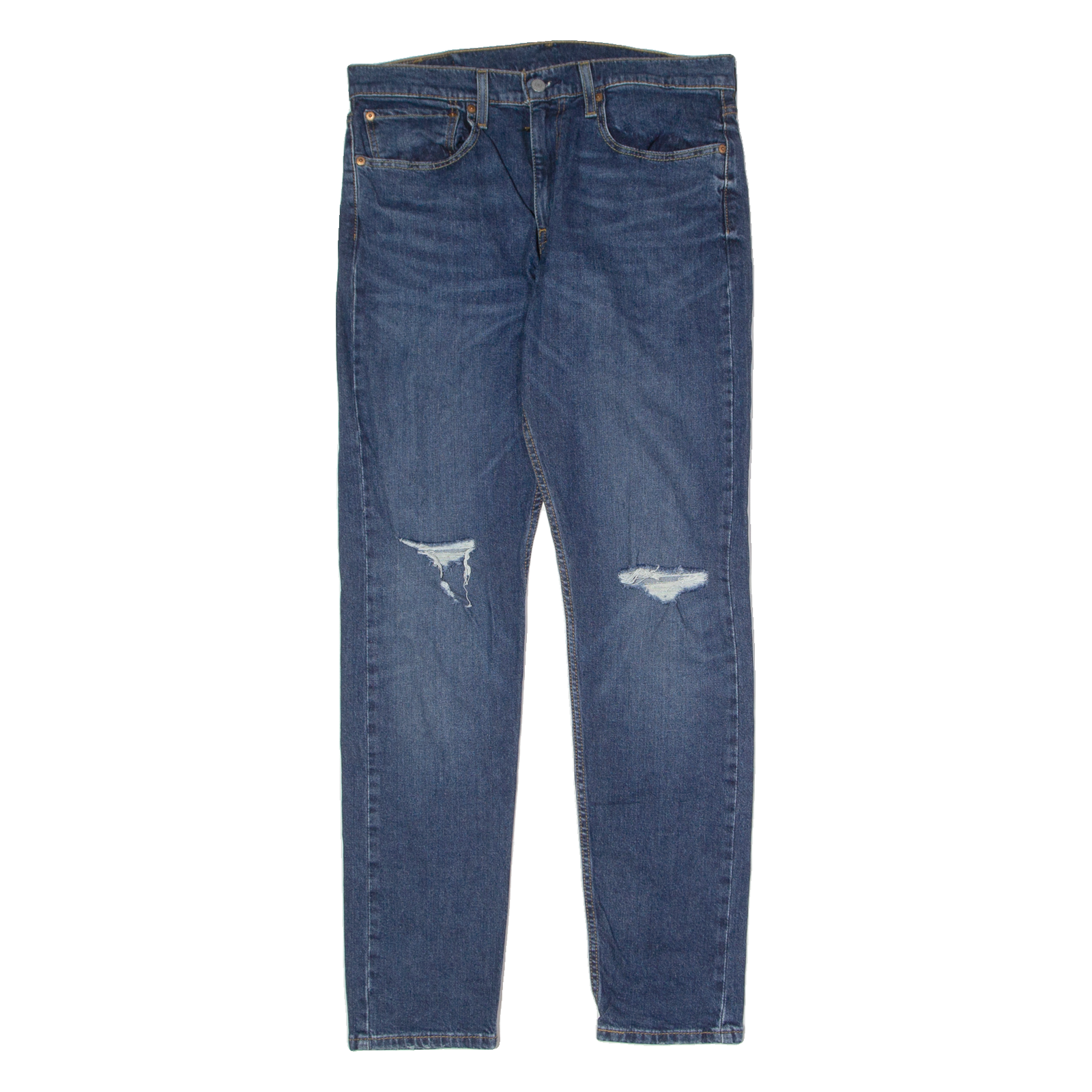 LEVI'S 512 BIG E Jeans Distressed Lo-Ball Mens Blue Slim Tapered W34 L32 Refurbished - N/A refurbished available on Cerqular
