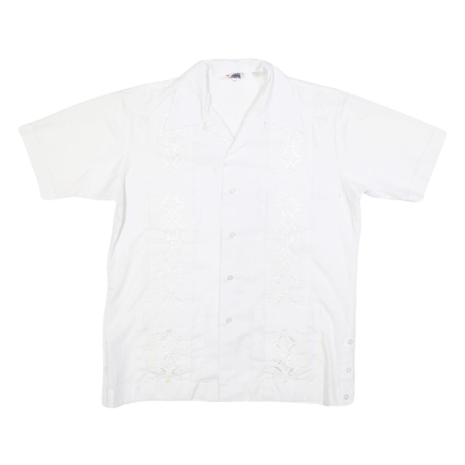 Buy ROMANI Mens White Cotton Blend Short Sleeve Shirt L Embroidered Casual Refurbished - $16.89 ROMANI Mens White Cotton Blend Short Sleeve Shirt L Embroidered Casual Refurbished - N/A refurbished available on Cerqular
