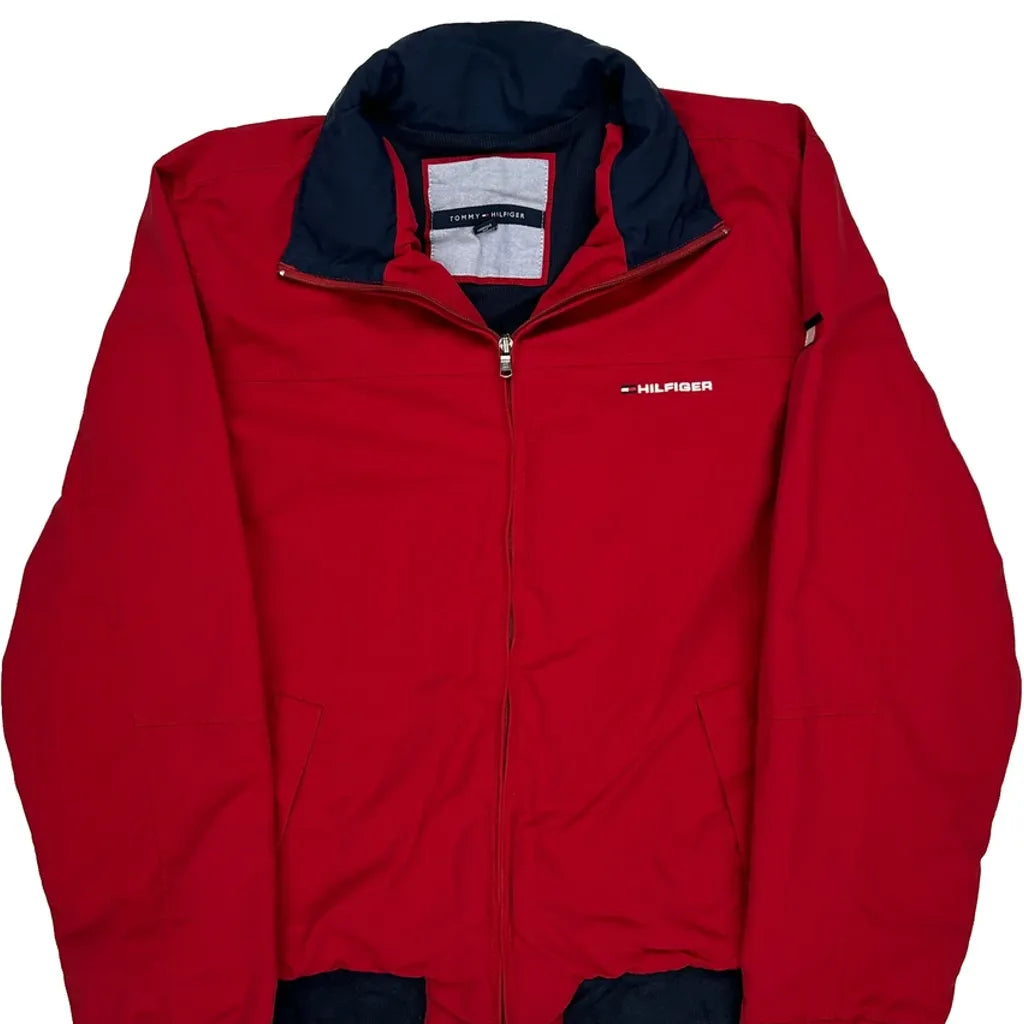Buy Tommy Hilfiger Spellout Jacket - Large Navy Polyester Refurbished - $80.39 Tommy Hilfiger Spellout Jacket - Large Navy Polyester Refurbished - Thrifted (note: this is a term often used to describe second- refurbished available on Cerqular