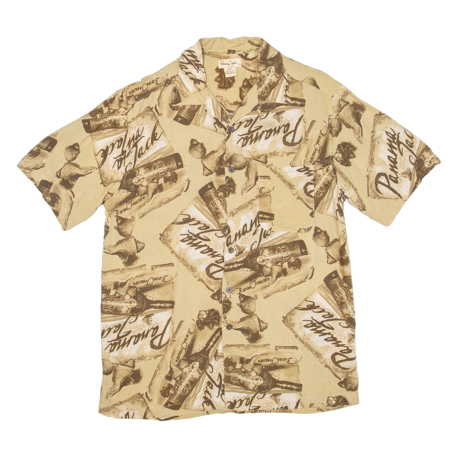 Mens Shirt Beige Crazy Pattern M Refurbished - N/A refurbished available on Cerqular