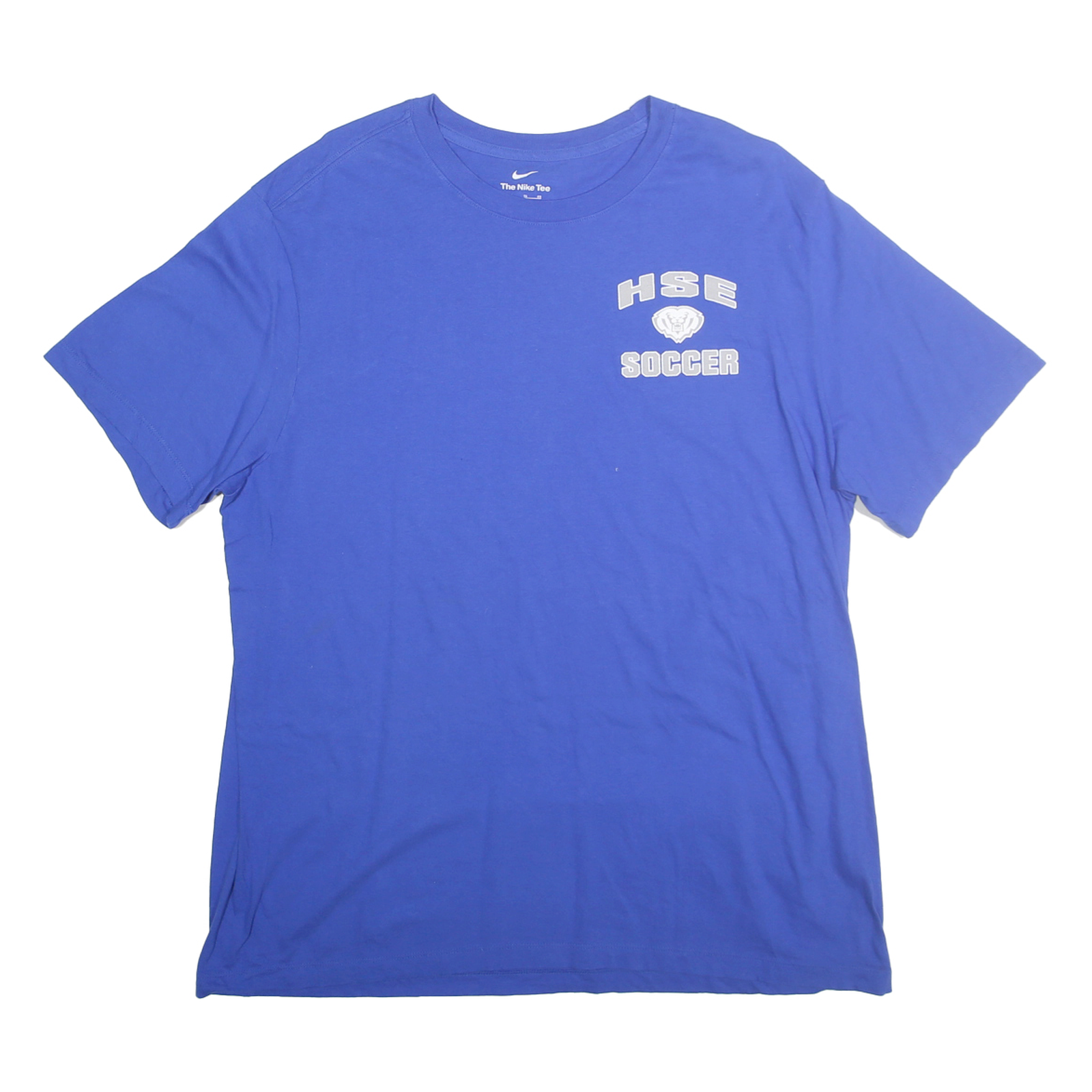 NIKE Mens Blue HSE Soccer Graphic T-Shirt XL Short Sleeve Crew Neck Cotton Refurbished - N/A refurbished available on Cerqular