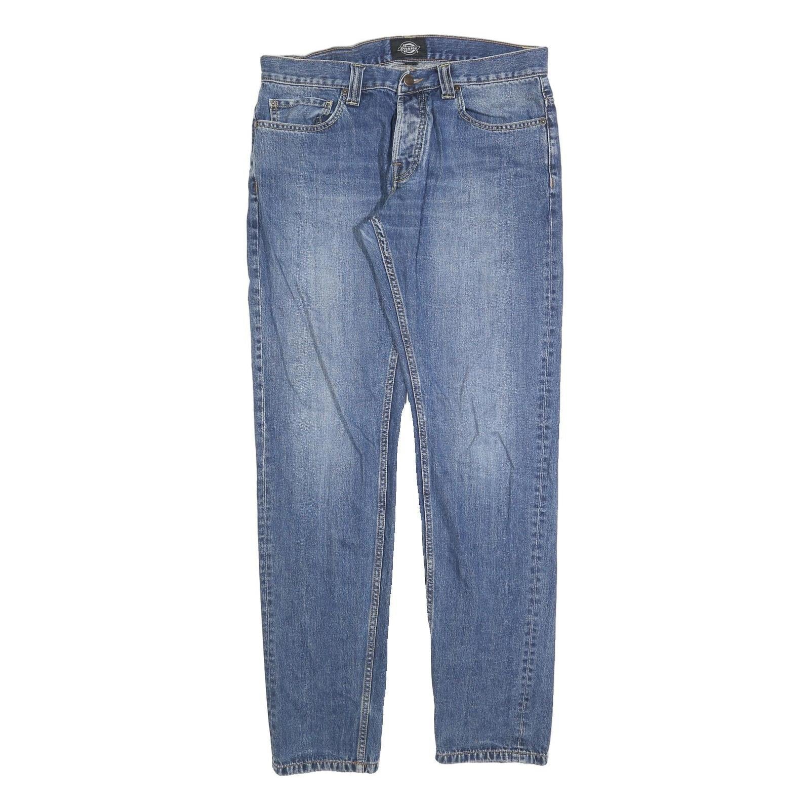DICKIES Mens Jeans Blue Slim Straight Denim Medium W33 L34 Classic Casual Wear Refurbished - N/A refurbished available on Cerqular