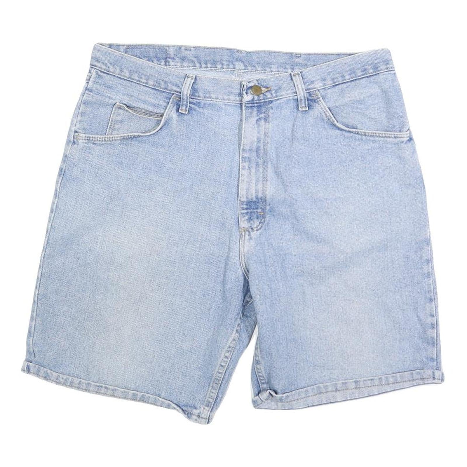WRANGLER Mens Denim Blue Casual Shorts L W36 Cotton Blend Classic Fit Refurbished - N/A refurbished available on Cerqular