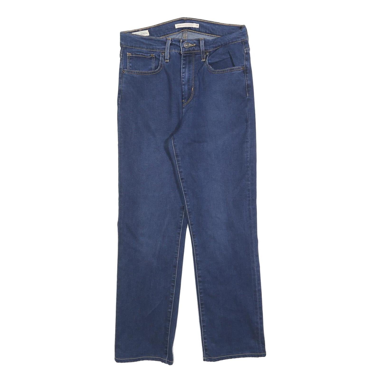 LEVI'S 724 Womens Jeans Blue Regular Straight Denim Medium W28 L25 Classic Fit Refurbished - N/A refurbished available on Cerqular