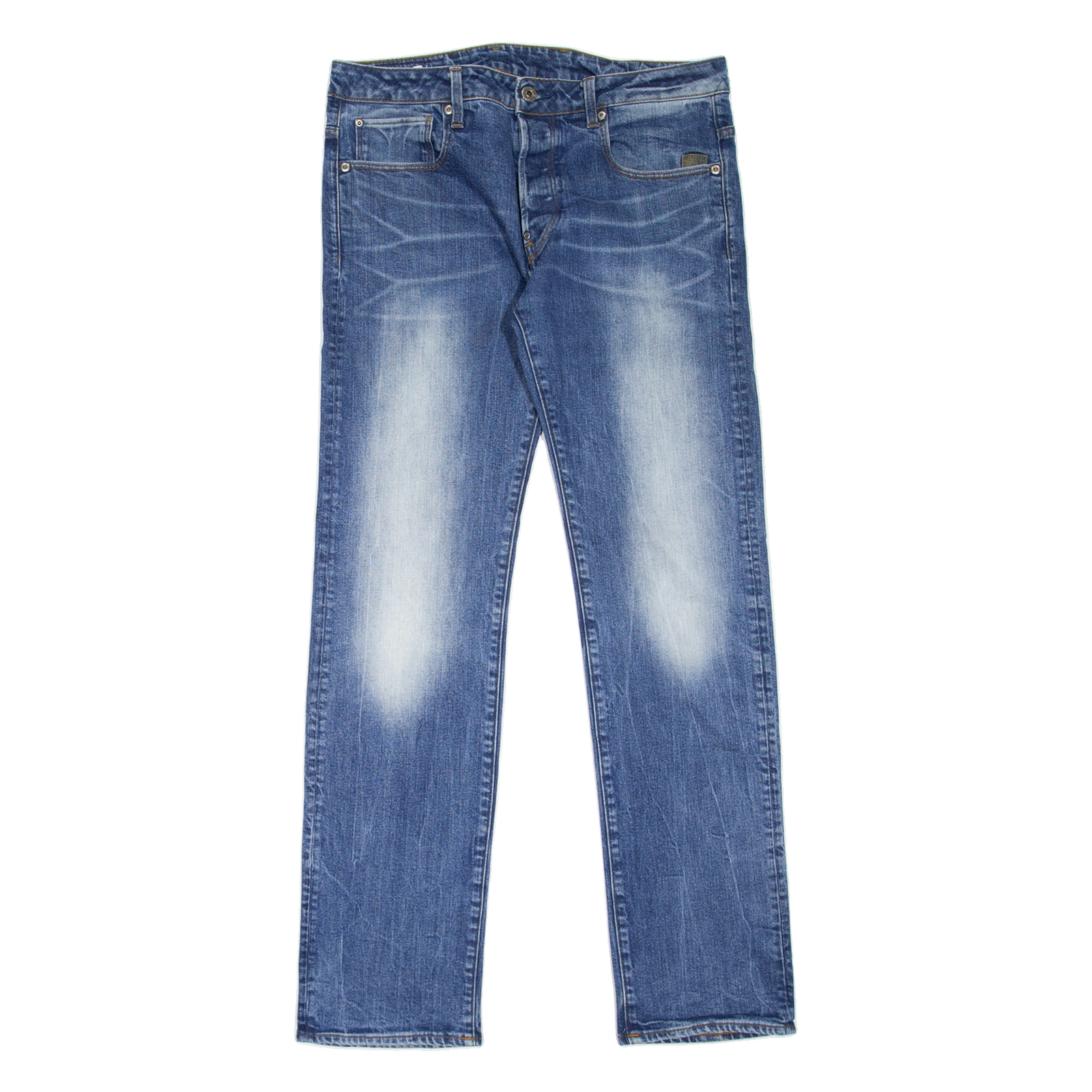G-STAR Mens Jeans Blue Regular Straight Stone Wash W32 L34 Refurbished - N/A refurbished available on Cerqular
