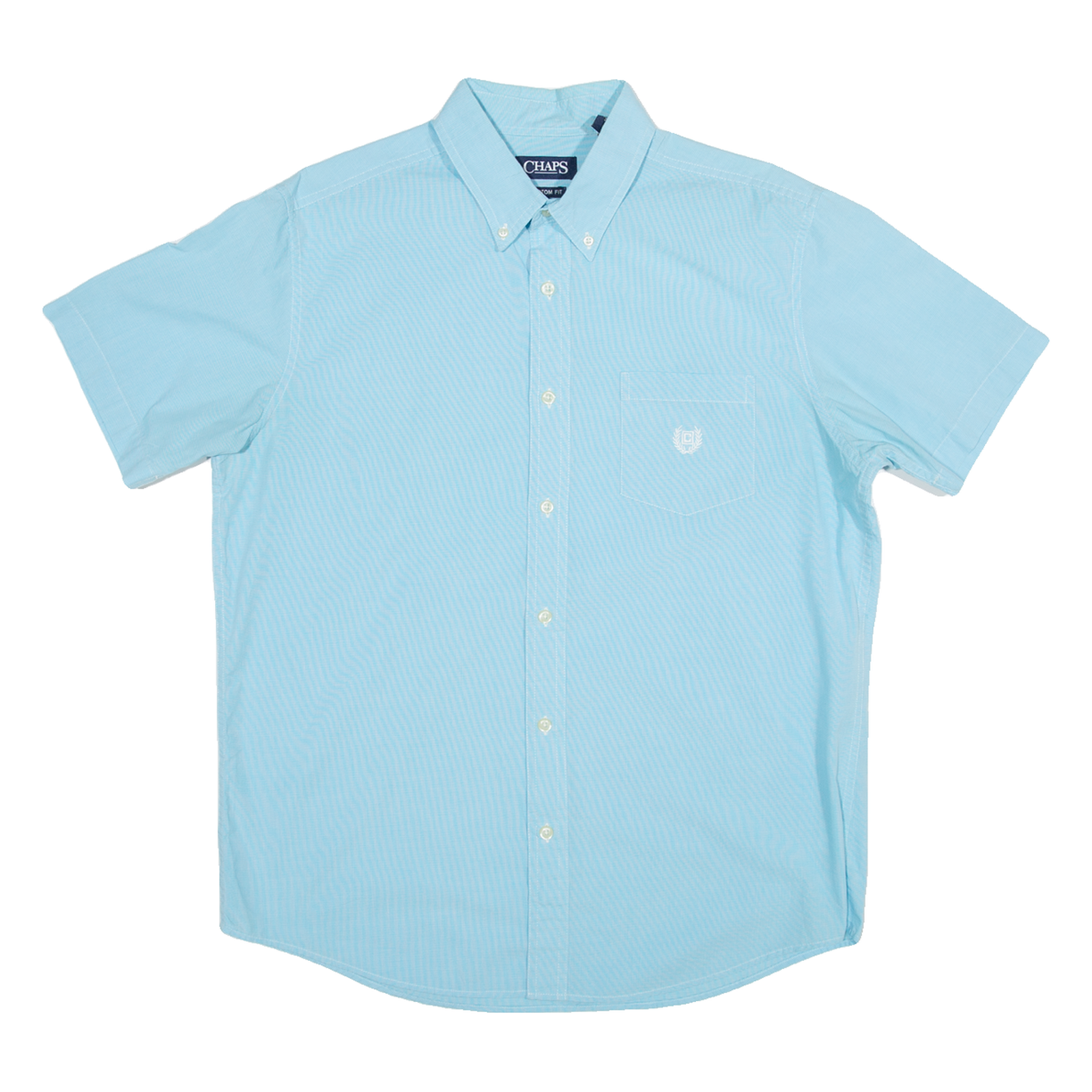 CHAPS Custom Fit Mens Plain Shirt Blue L Refurbished - N/A refurbished available on Cerqular