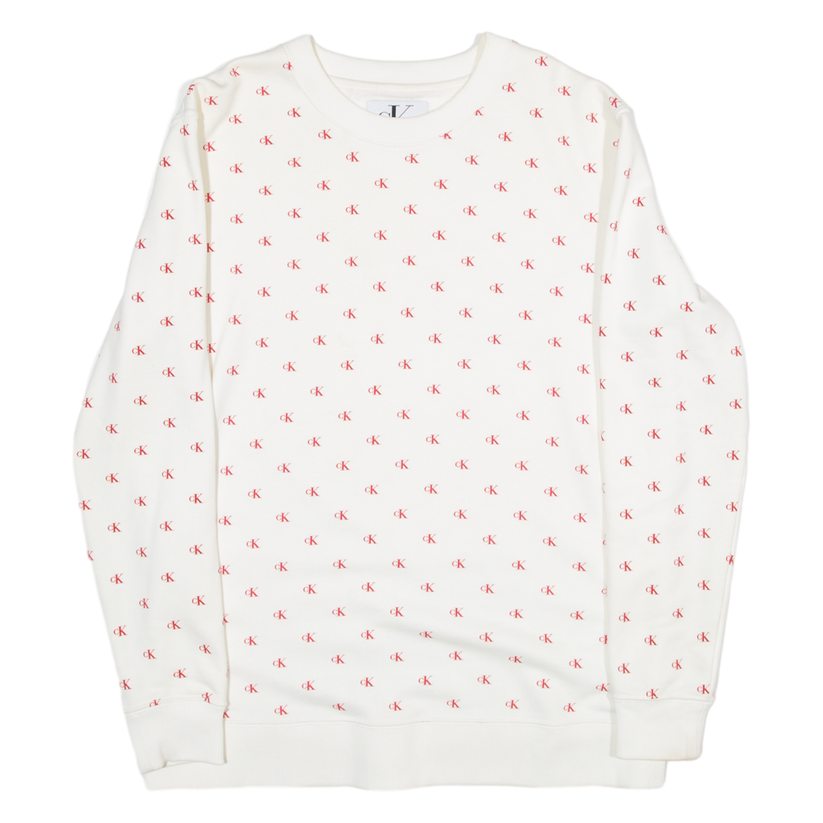 CALVIN KLEIN JEANS Womens Sweatshirt White Roll Neck M Refurbished - N/A refurbished available on Cerqular