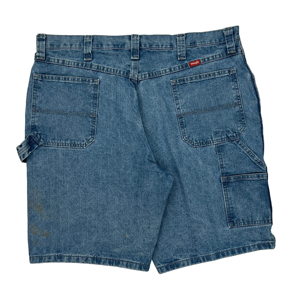 Buy Wrangler Carpenter Shorts - 38W 9L Blue Cotton Refurbished - $46.89 Wrangler Carpenter Shorts - 38W 9L Blue Cotton Refurbished - Thrifted (note: this is a term often used to describe second- refurbished available on Cerqular