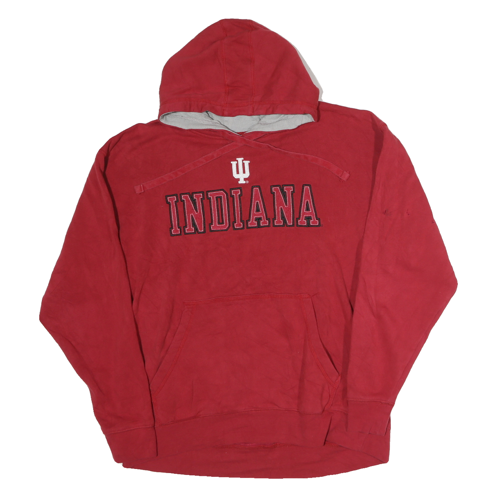 CHAMPION Mens Red Indiana Pullover Hoodie L Cotton Casual Sweatshirt Refurbished - N/A refurbished available on Cerqular