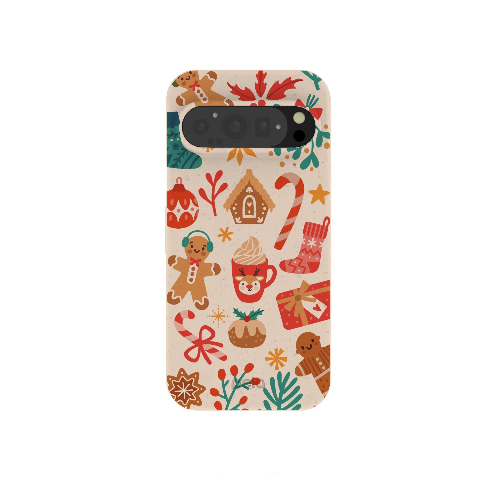 Seashell Festive AF Google Pixel 9/9 Pro Case Refurbished - Pela Case refurbished available on Cerqular