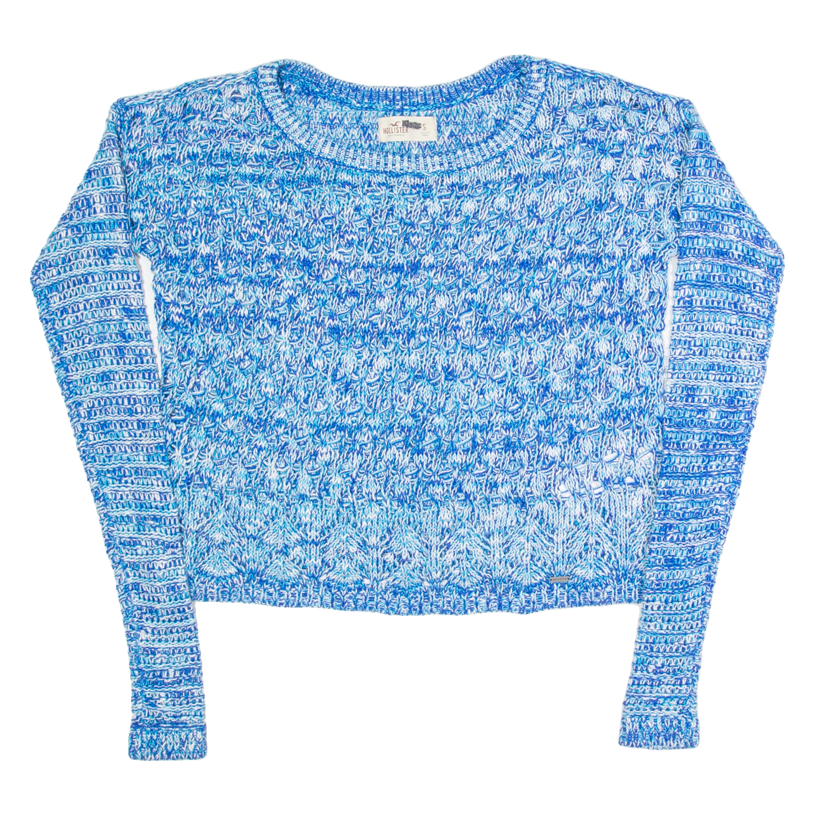 HOLLISTER Womens Jumper Blue Open Knit S Refurbished - N/A refurbished available on Cerqular