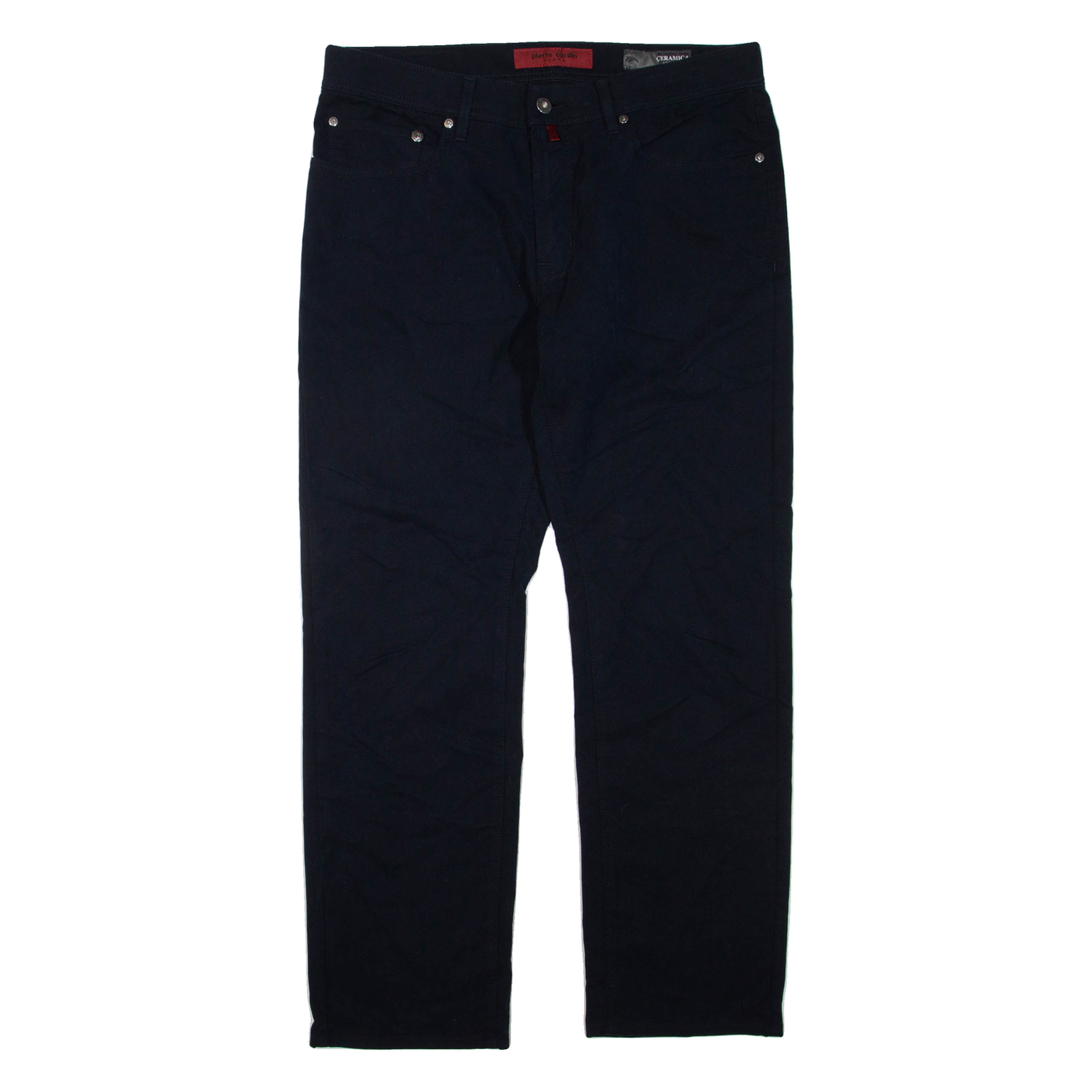 PIERRE CARDIN Mens Trousers Blue Regular Straight W35 L30 Refurbished - N/A refurbished available on Cerqular