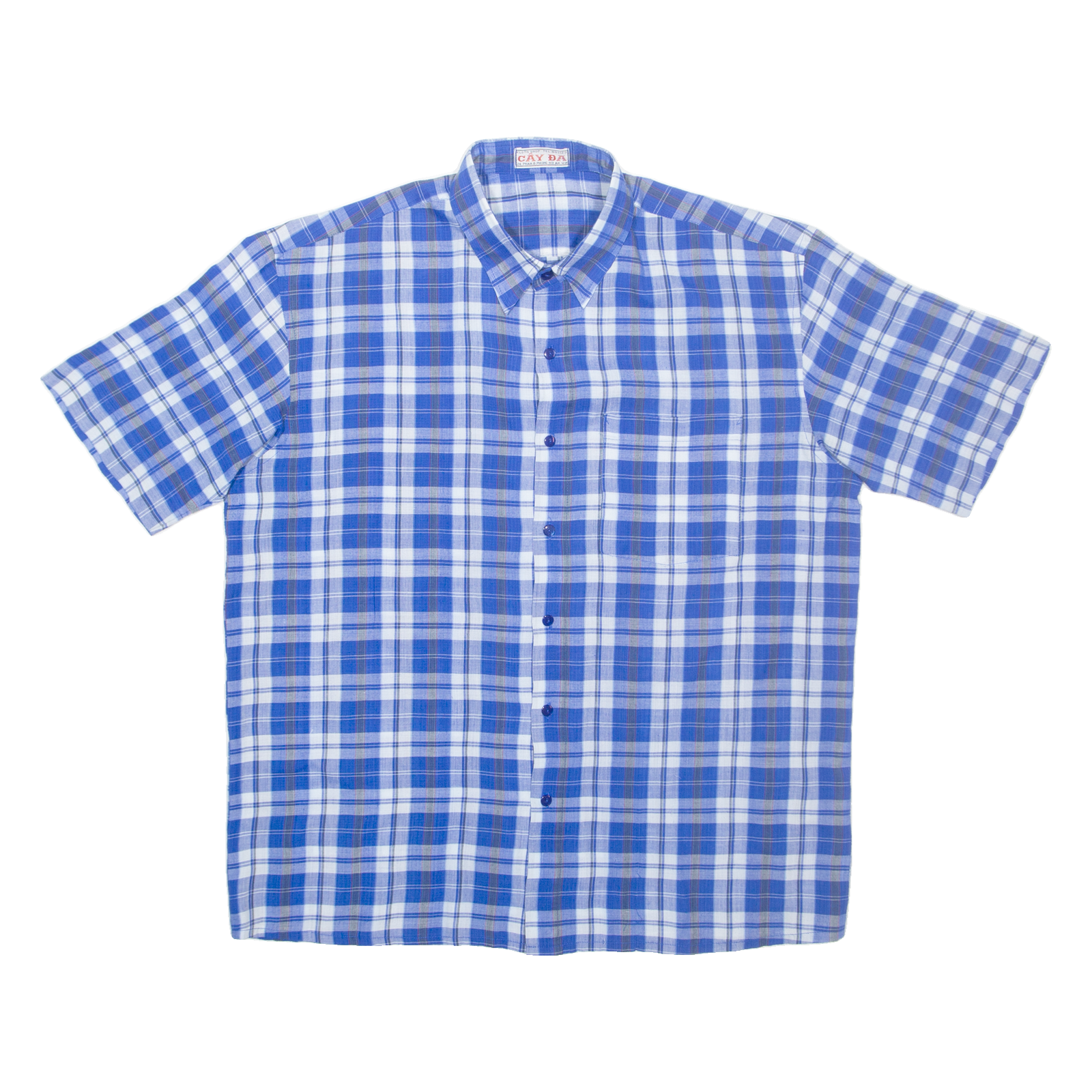 CAY DA Mens Shirt Blue Check L Refurbished - N/A refurbished available on Cerqular
