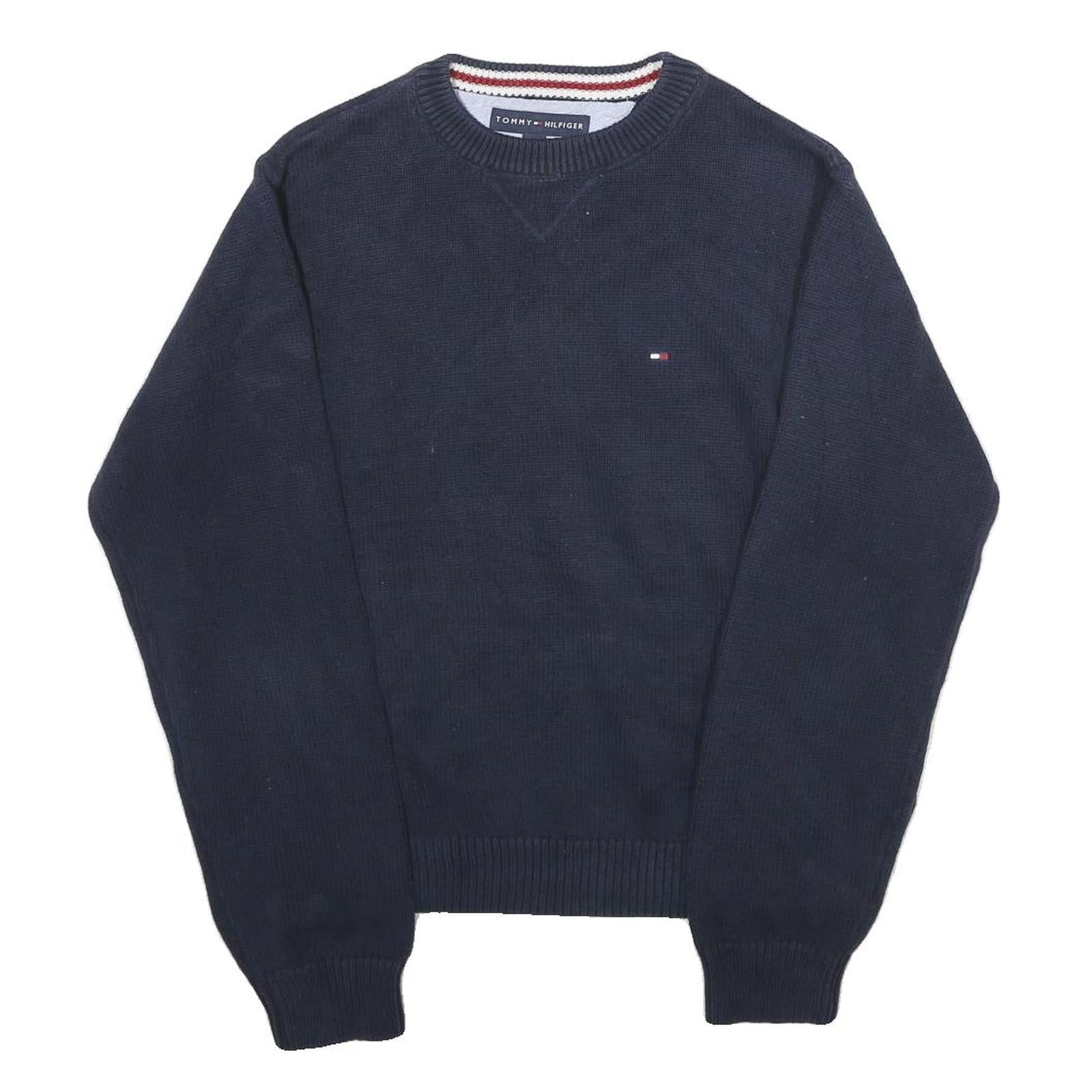 Buy TOMMY HILFIGER Mens Navy Patterned Cotton Crew Neck Basic Knit Jumper S Refurbished - $40.29 TOMMY HILFIGER Mens Navy Patterned Cotton Crew Neck Basic Knit Jumper S Refurbished - N/A refurbished available on Cerqular