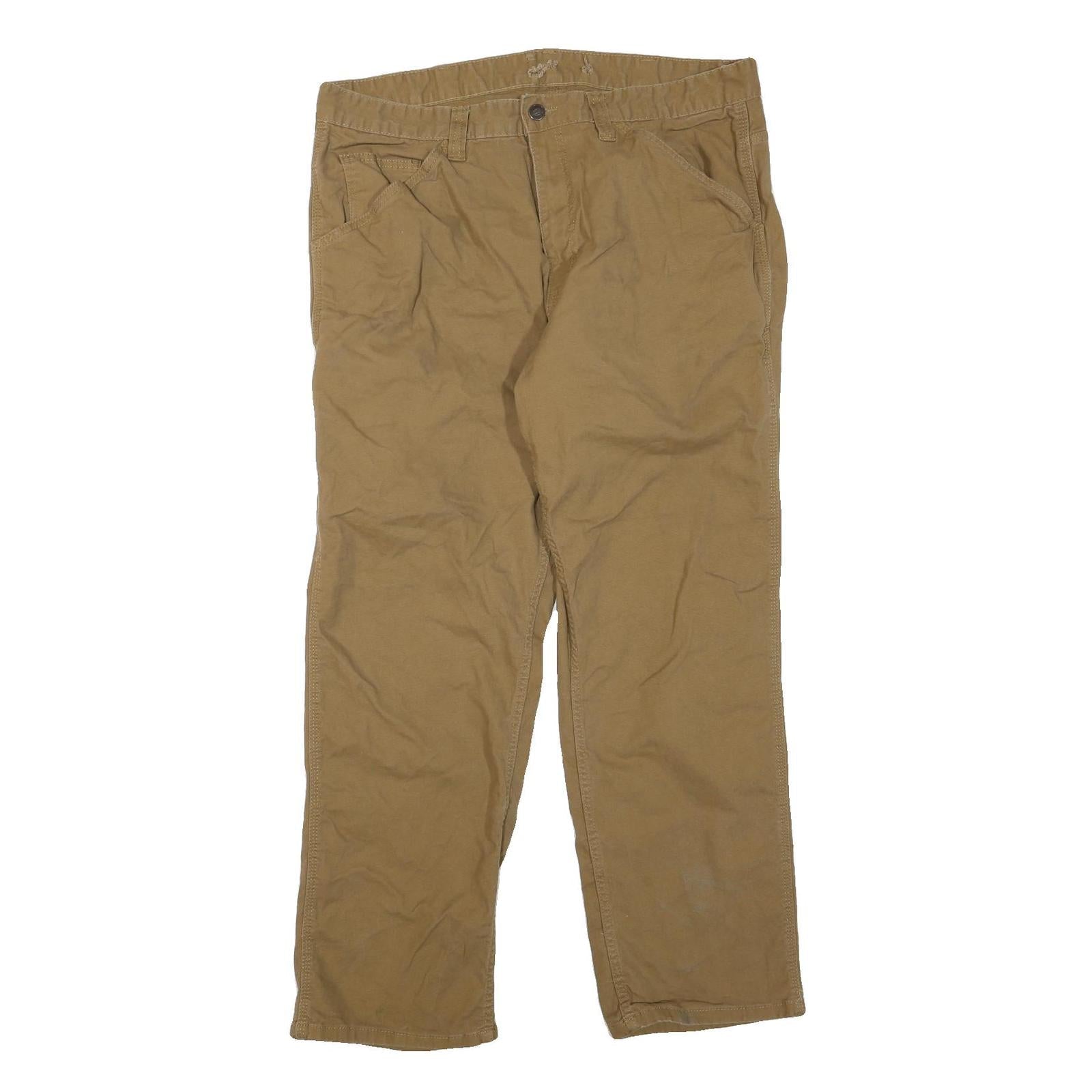 DICKIES Mens Regular Fit Beige Cotton Blend Zip Jeans W36 L29 Casual Workwear Refurbished - N/A refurbished available on Cerqular