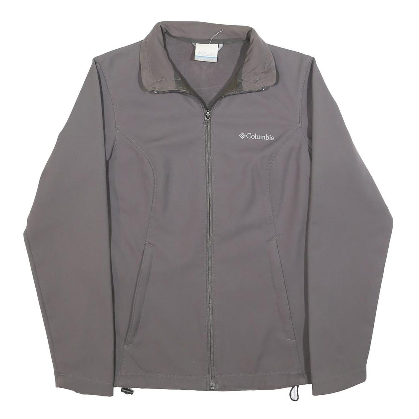 COLUMBIA Womens Grey Jacket S Polyester Blend Plain Lightweight Zip Up Outdoor Refurbished - N/A refurbished available on Cerqular
