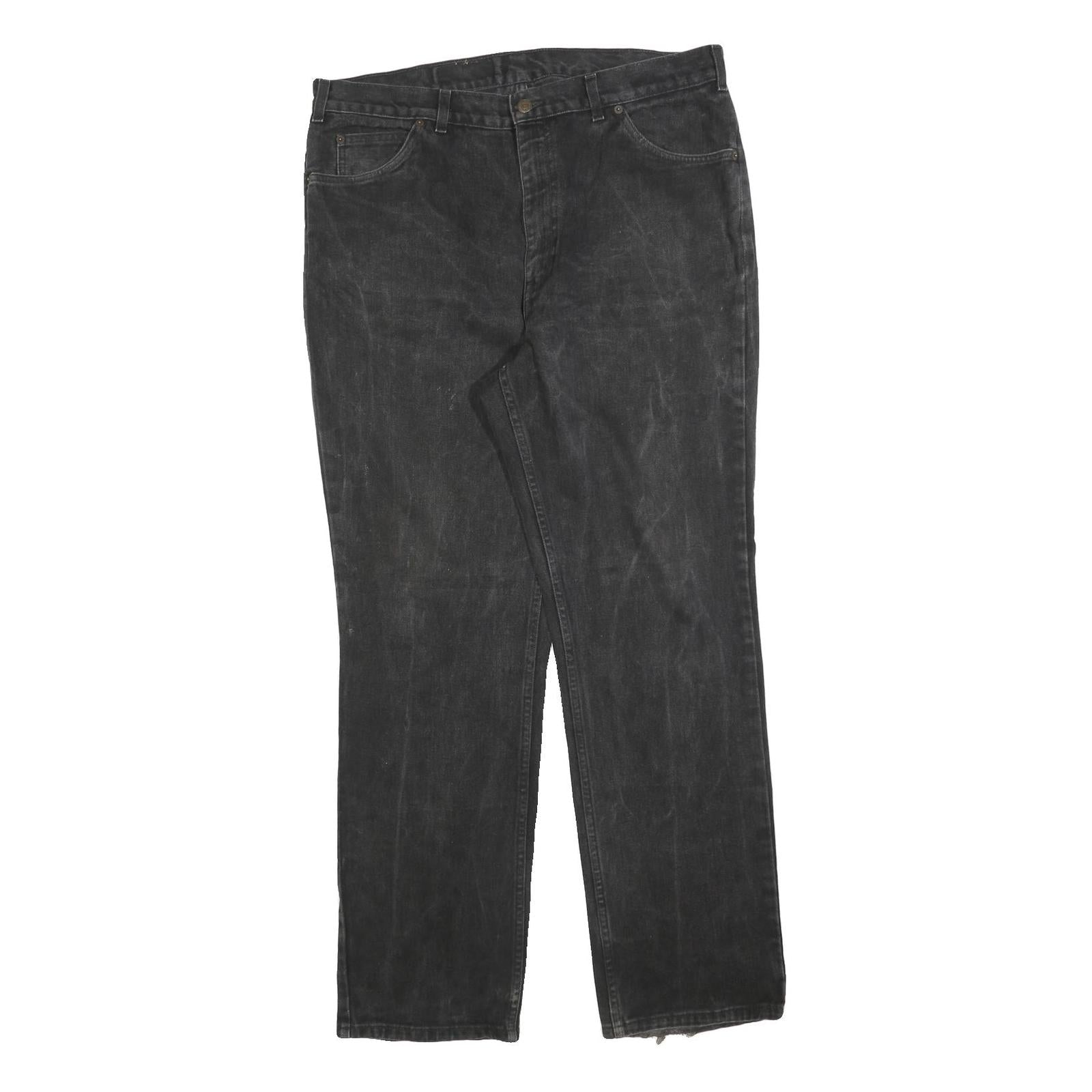 LEVI'S Mens Black Regular Fit Straight Denim Jeans W38 L32 Classic Zip Closure Refurbished - N/A refurbished available on Cerqular