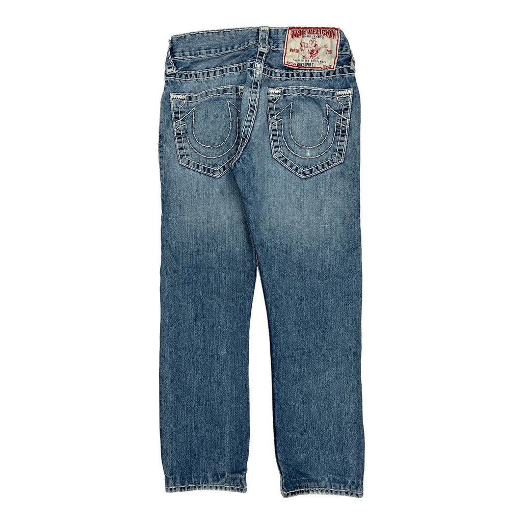 True Religion Contrast Stitch Jeans - 30W UK 8 Blue Denim Refurbished - Thrifted (note: this is a term often used to describe second- refurbished available on Cerqular