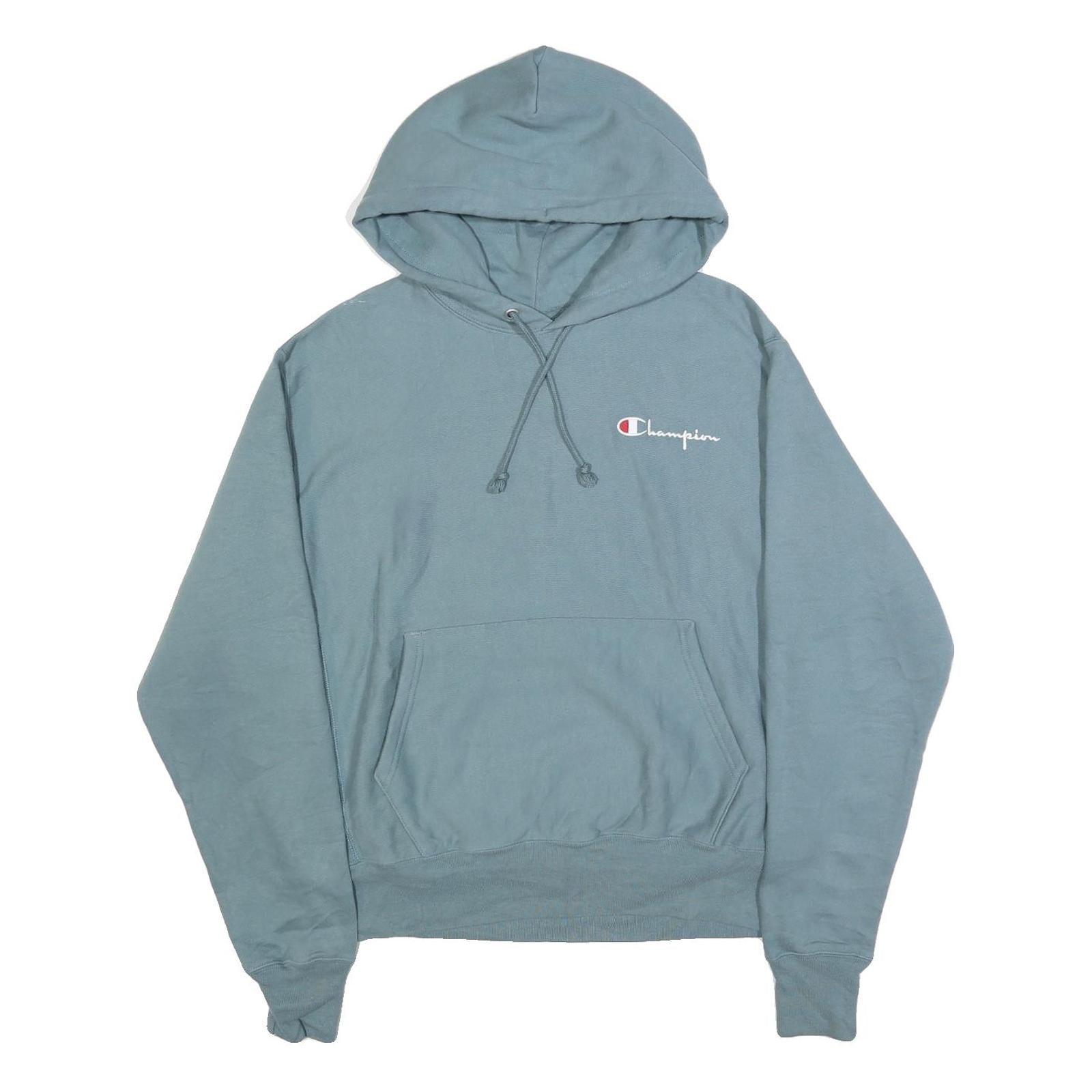 CHAMPION REVERSE WEAVE Mens Blue Pullover Hoodie M Cotton Blend Casual Refurbished - N/A refurbished available on Cerqular