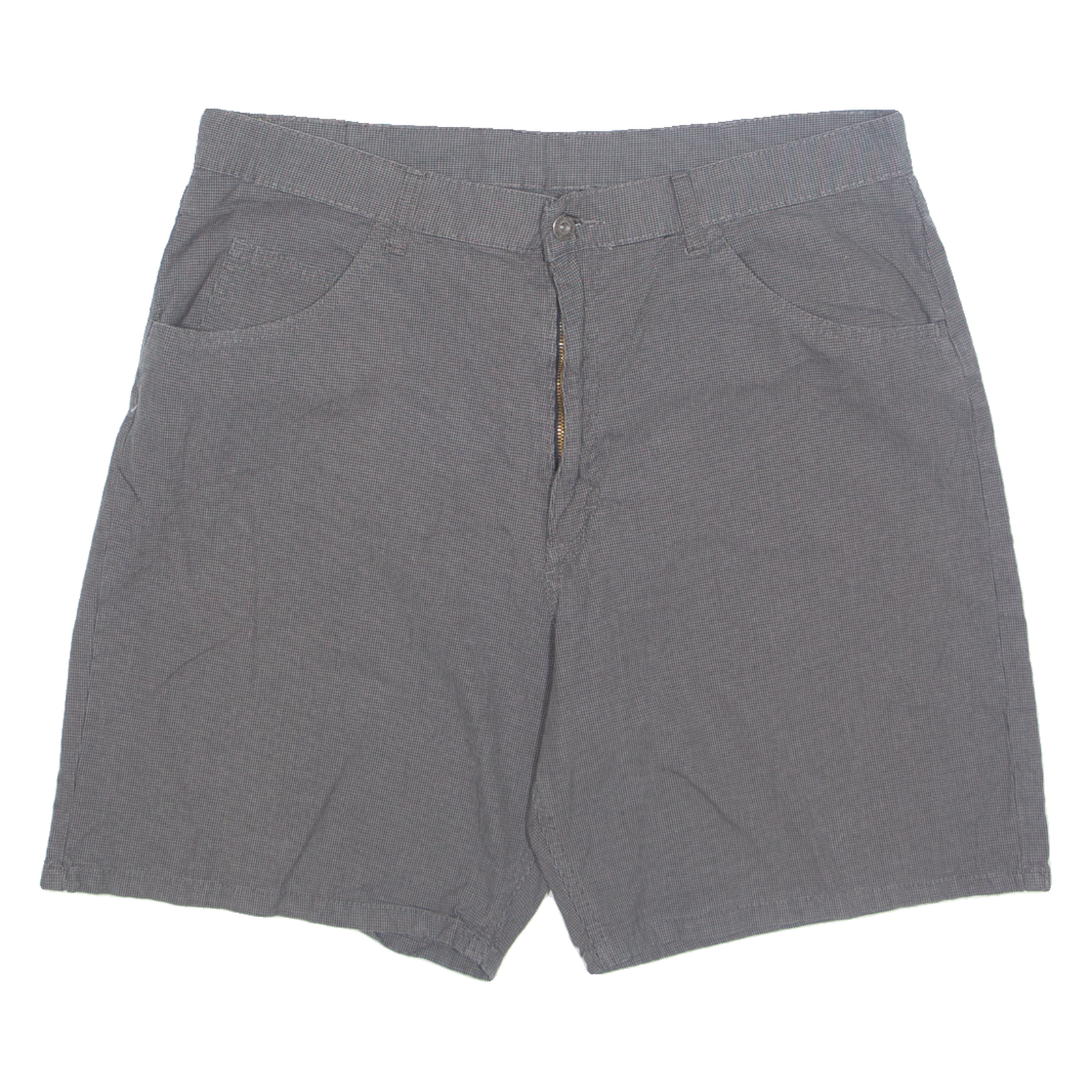 WRANGLER Mens Chino Shorts Grey Houndstooth XL W39 Refurbished - N/A refurbished available on Cerqular