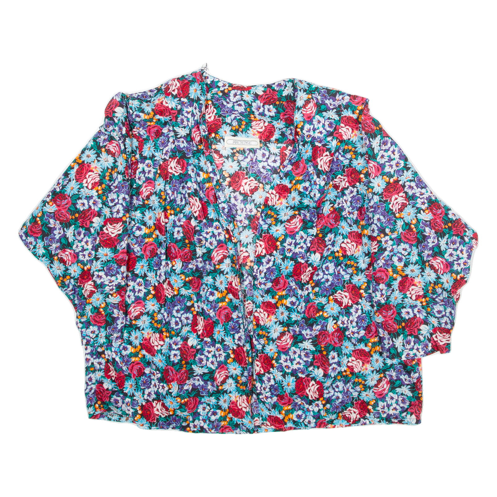 Buy PRETENSE Womens Printed Blouse Blue V-Neck Long Sleeve Floral M Refurbished - $16.89 PRETENSE Womens Printed Blouse Blue V-Neck Long Sleeve Floral M Refurbished - N/A refurbished available on Cerqular