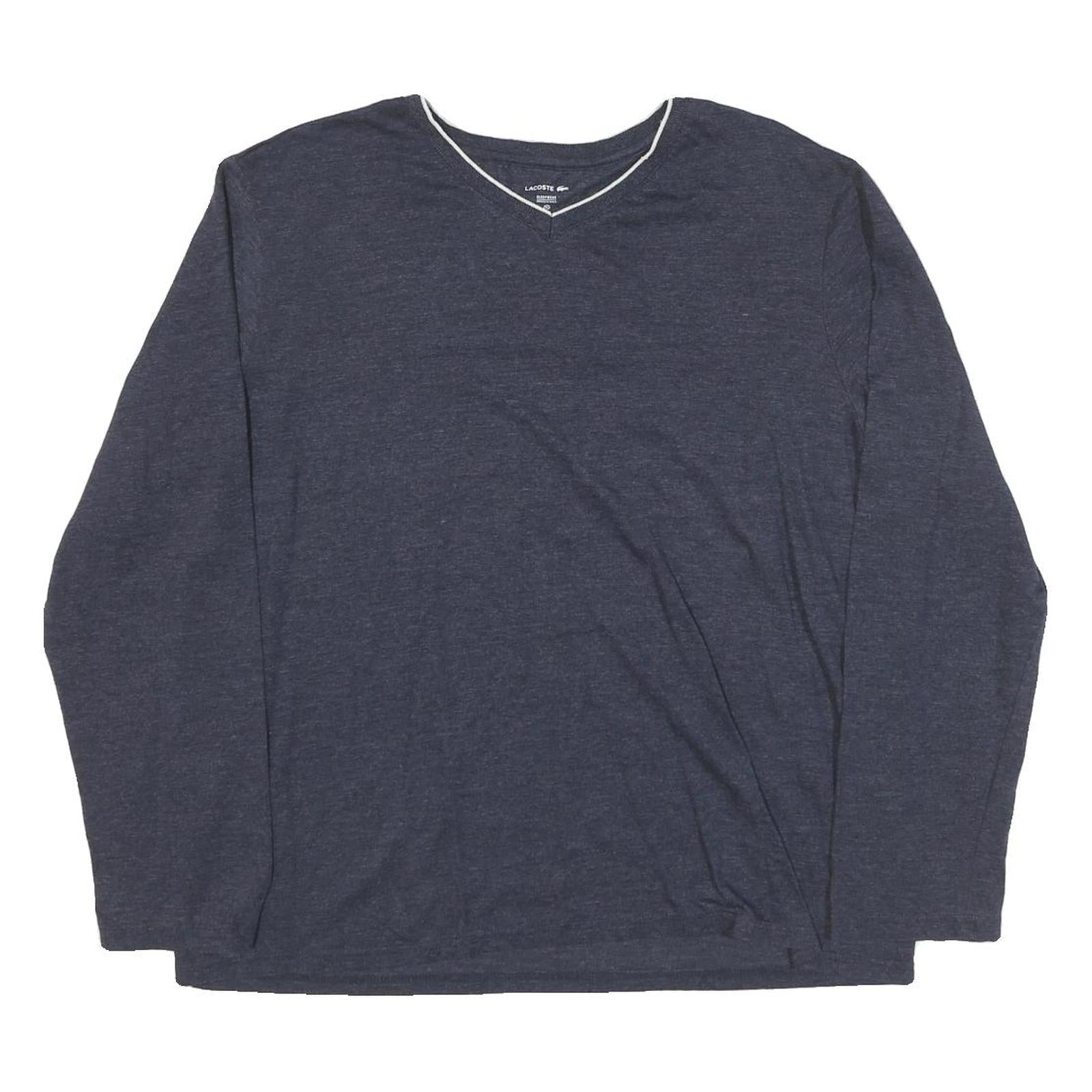 Buy LACOSTE Mens Navy Blue Long Sleeve V-Neck Cotton Blend T-Shirt XL Refurbished - $51.99 LACOSTE Mens Navy Blue Long Sleeve V-Neck Cotton Blend T-Shirt XL Refurbished - N/A refurbished available on Cerqular