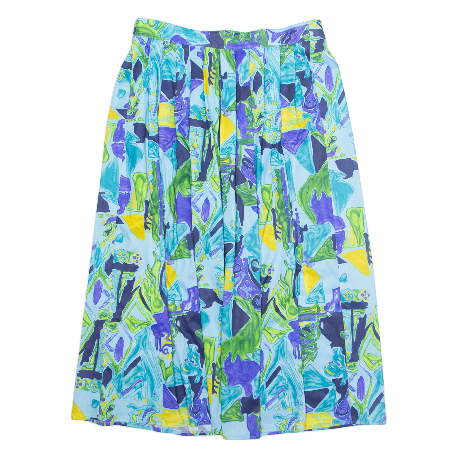 CANDA Womens A-Line Skirt Blue Midi Floral M Refurbished - N/A refurbished available on Cerqular