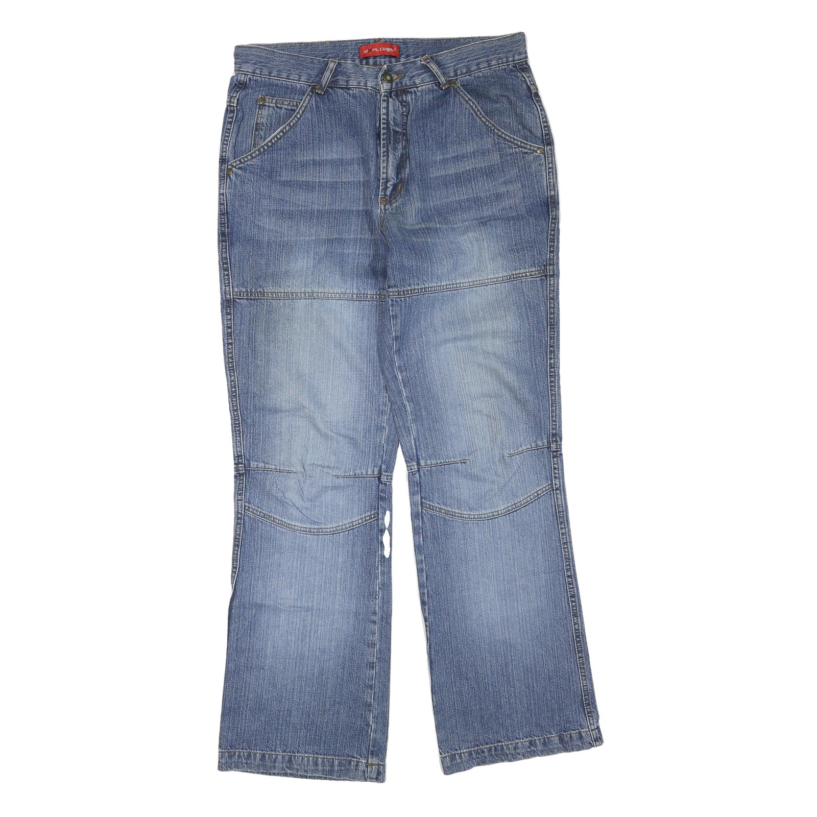 EXPLORER Womens Regular Blue Denim Light Wash Jeans W34 L32 Relaxed Fit Cotton Refurbished - N/A refurbished available on Cerqular