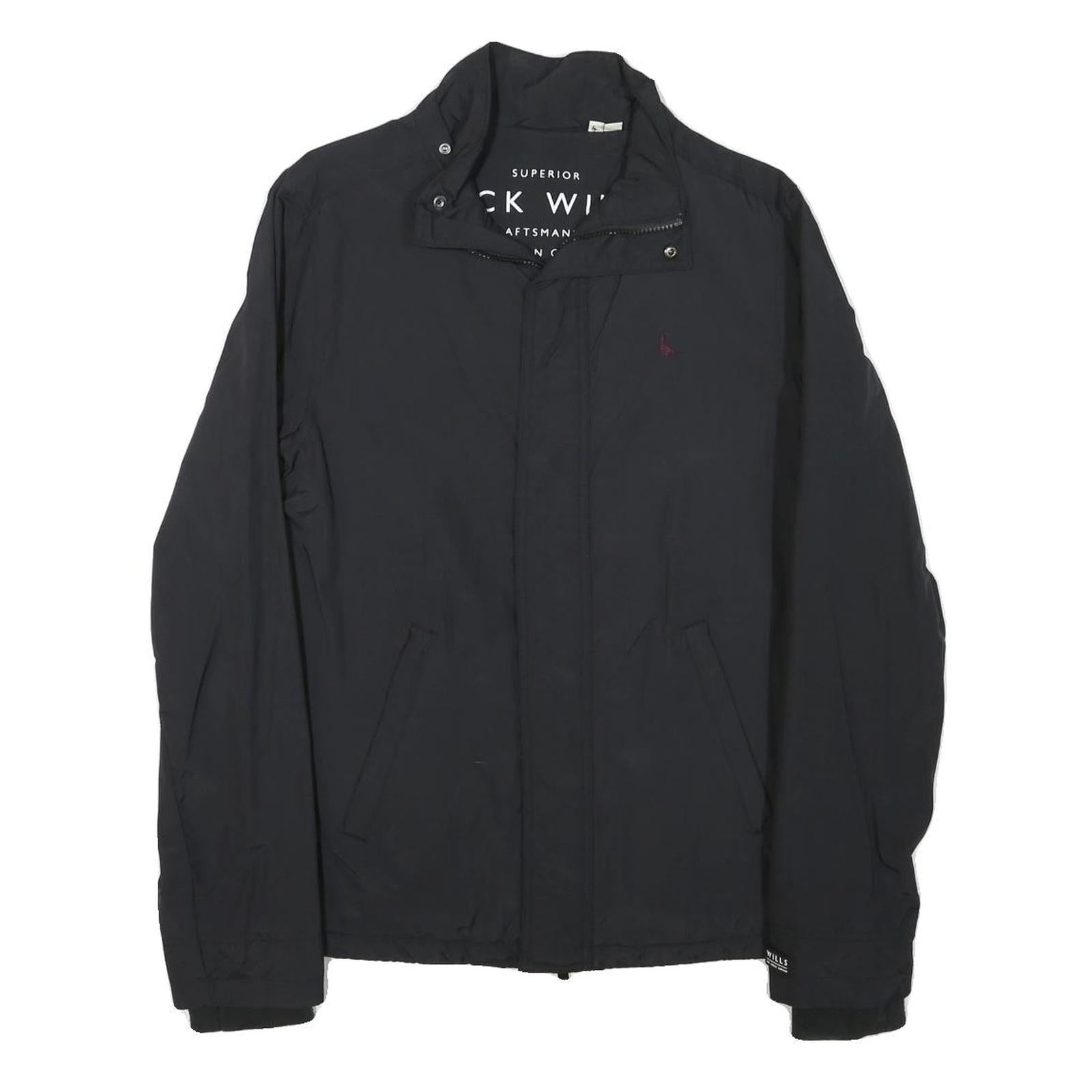 JACK WILLS Mens Black Jacket S Polyester Blend Plain Zip Lightweight Casual Refurbished - N/A refurbished available on Cerqular