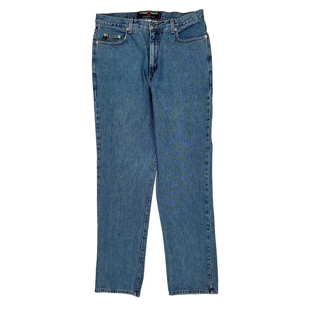 Guess Jeans - 34W 34L Blue Cotton Refurbished - Thrifted (note: this is a term often used to describe second- refurbished available on Cerqular