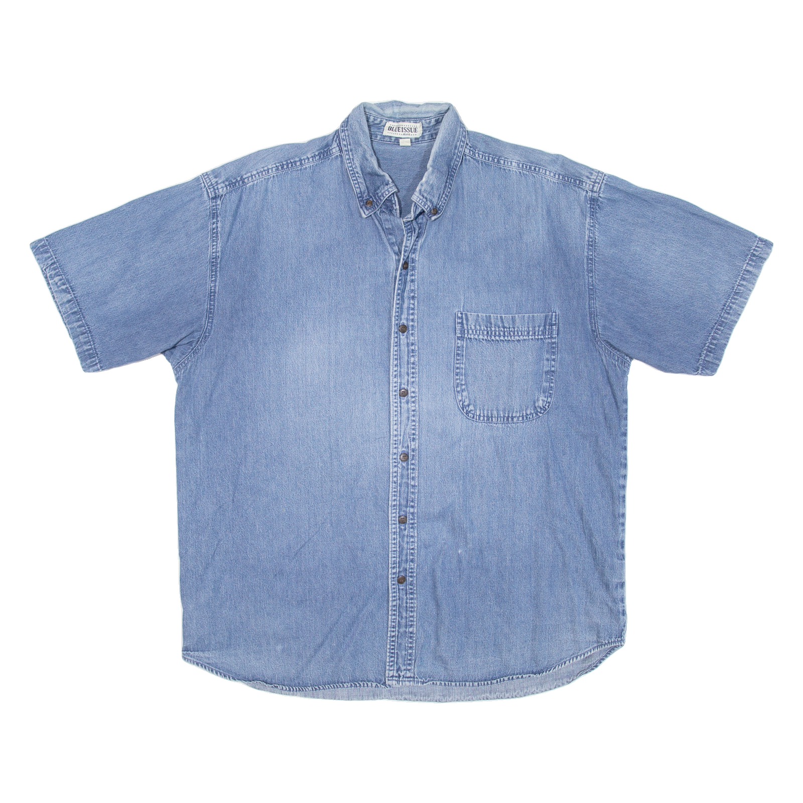 BLUE ISSUE Mens Denim Shirt Blue L Refurbished - N/A refurbished available on Cerqular
