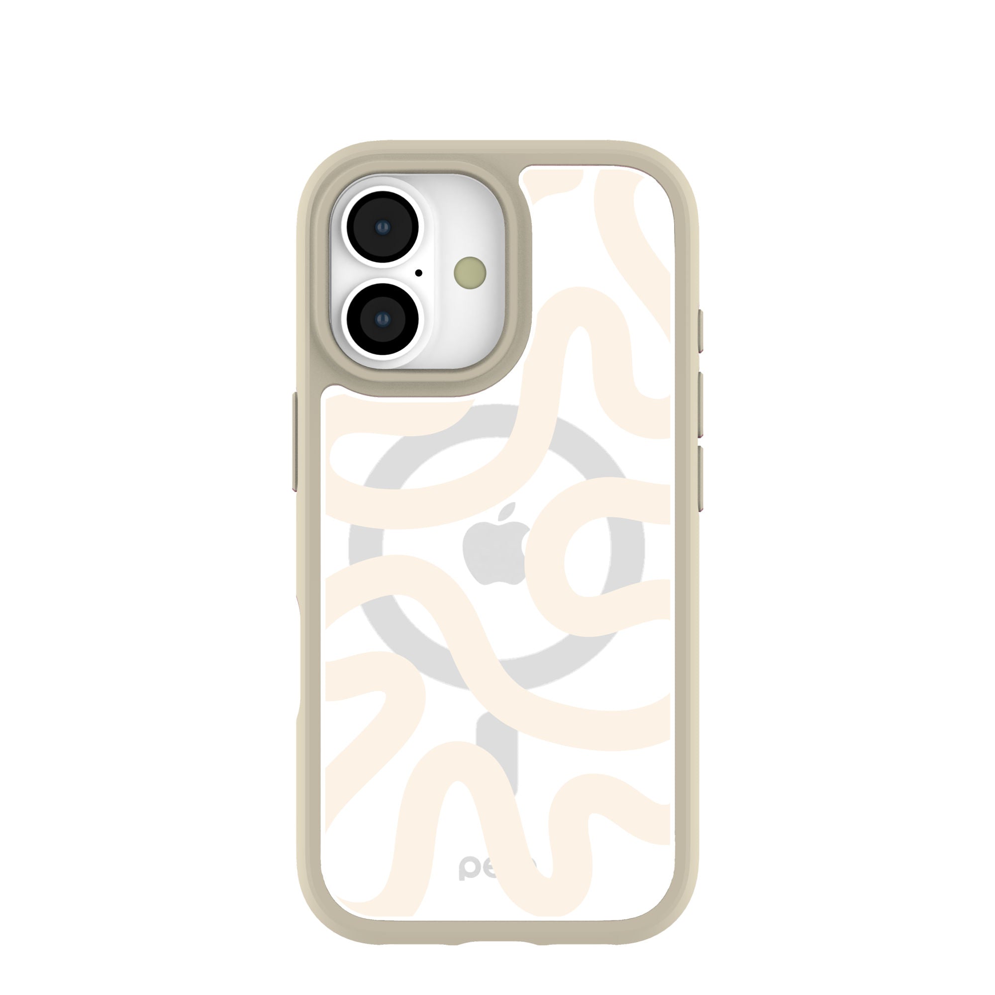 Clear Sandstone Wiggle iPhone 17 Case With London Fog Ridge (MagSafe included) Refurbished - Pela Case refurbished available on Cerqular